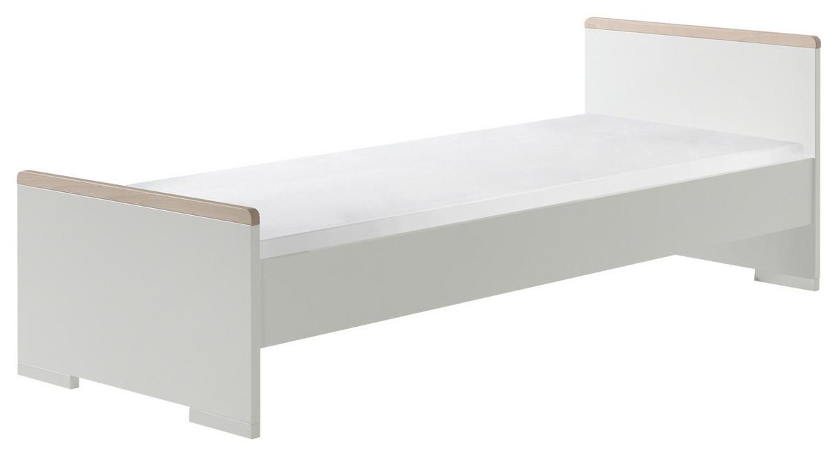 BETT London 90x200 cm Weiß - Weiß, MODERN, Holzwerkstoff (90/200cm) - MID.YOU
