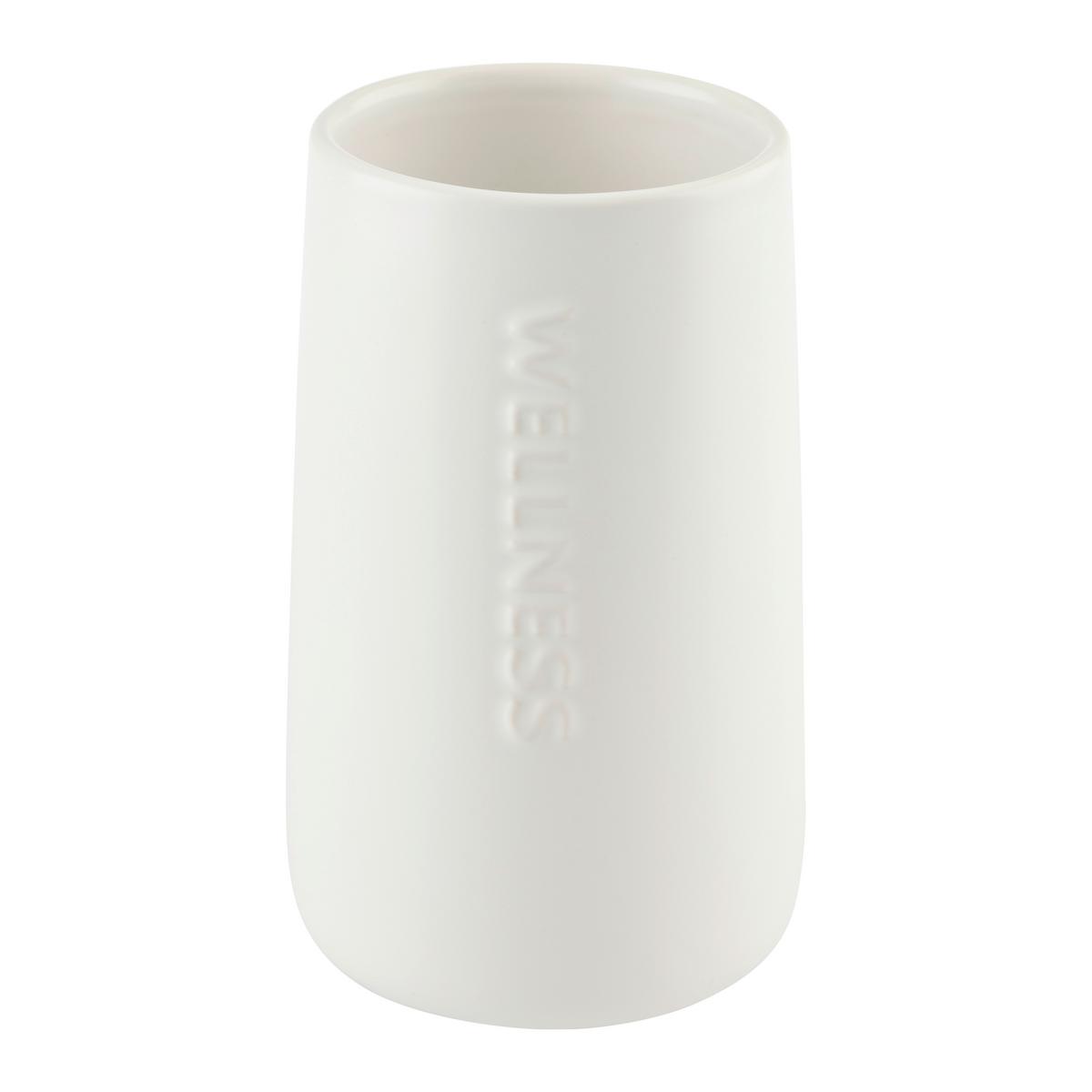 Lonček Za Zobne Ščetke Edna - bela, Moderno, umetna masa/keramika (8,5/14,2cm) - Mömax