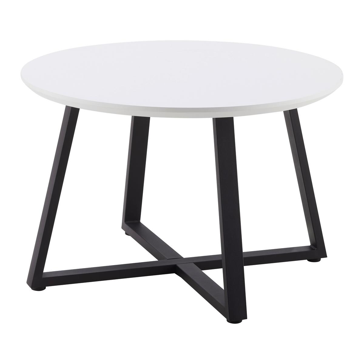 Couchtisch Brava Schwarz/Weiß - Schwarz/Weiß, MODERN, Holzwerkstoff/Metall (70/70/45cm) - Based