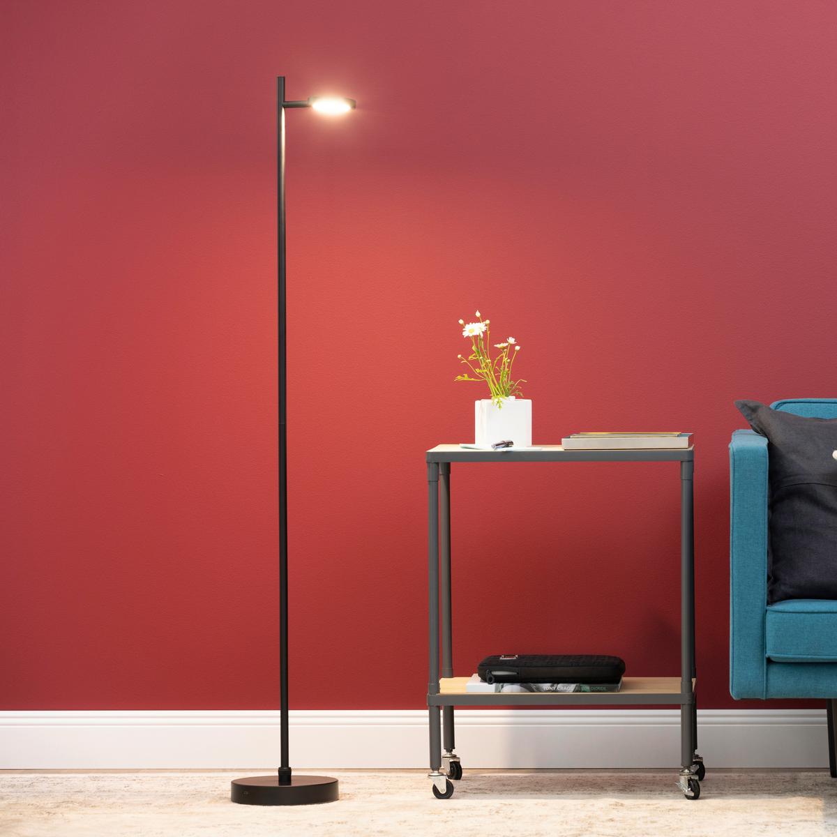 LAMPA STOJĄCA LED G60176/06 PESSO LED / STA - czarny, Konventionell, tworzywo sztuczne/metal (24,6/135/20cm) - Brilliant