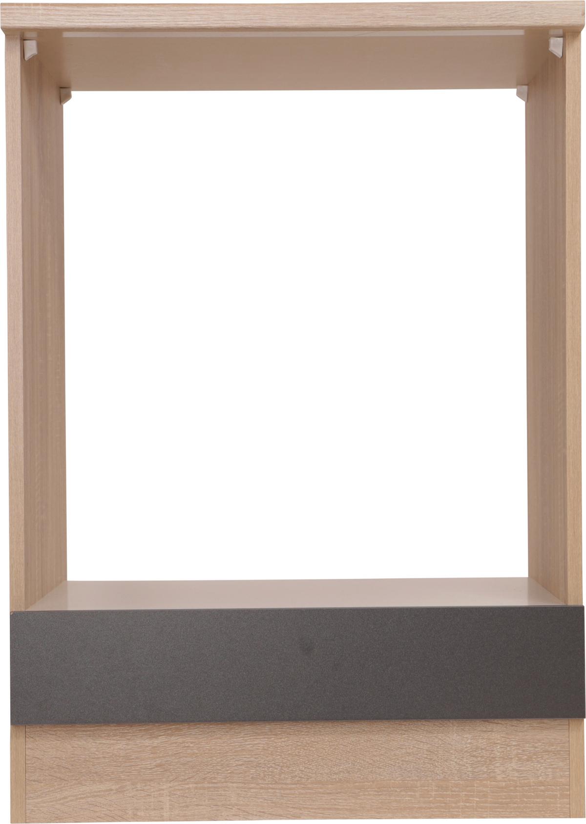 Omara Za Vgradnjo Štedilnika Merle, Barva Hrasta, Siva - siva/barve hrasta, Basics, leseni material (60/84,8/60cm) - Respekta