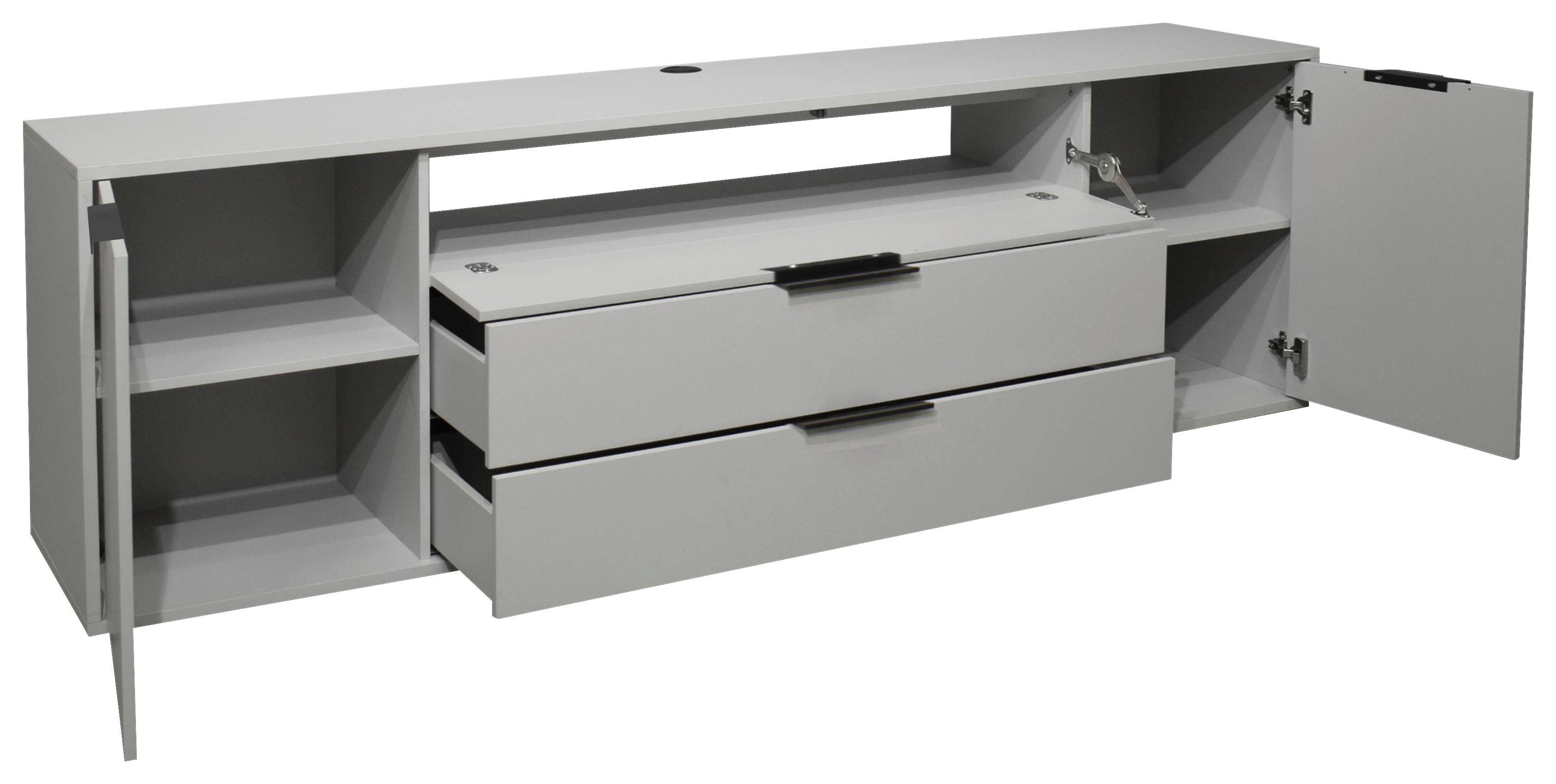 Lowboard in Grau - Grau, MODERN (216/67/45cm) - Premium Living
