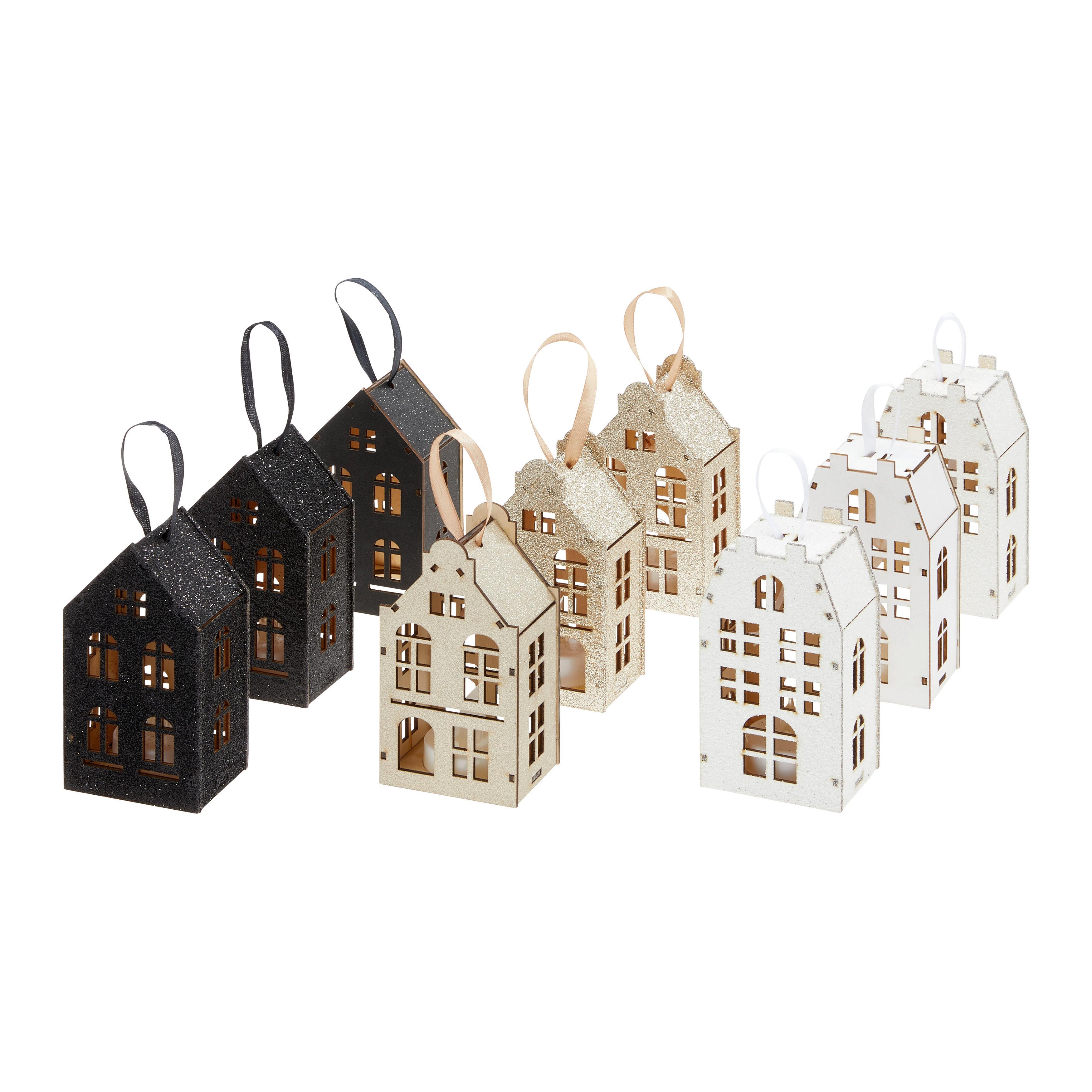 Dekohänger House in diversen Farben - Weiss/Champagner, Konventionell, Holzwerkstoff (6/4,5/11,5cm)