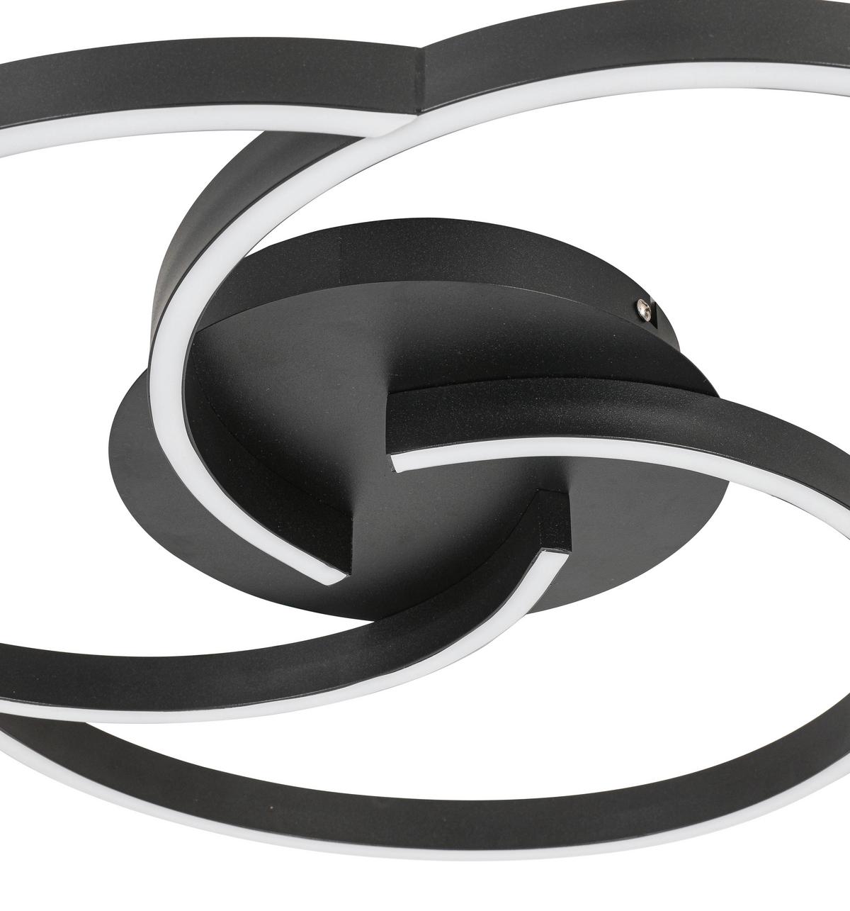 LAMPA SUFITOWA LED DANIELA - czarny, Trend, tworzywo sztuczne/metal (50/7,5cm) - Novel