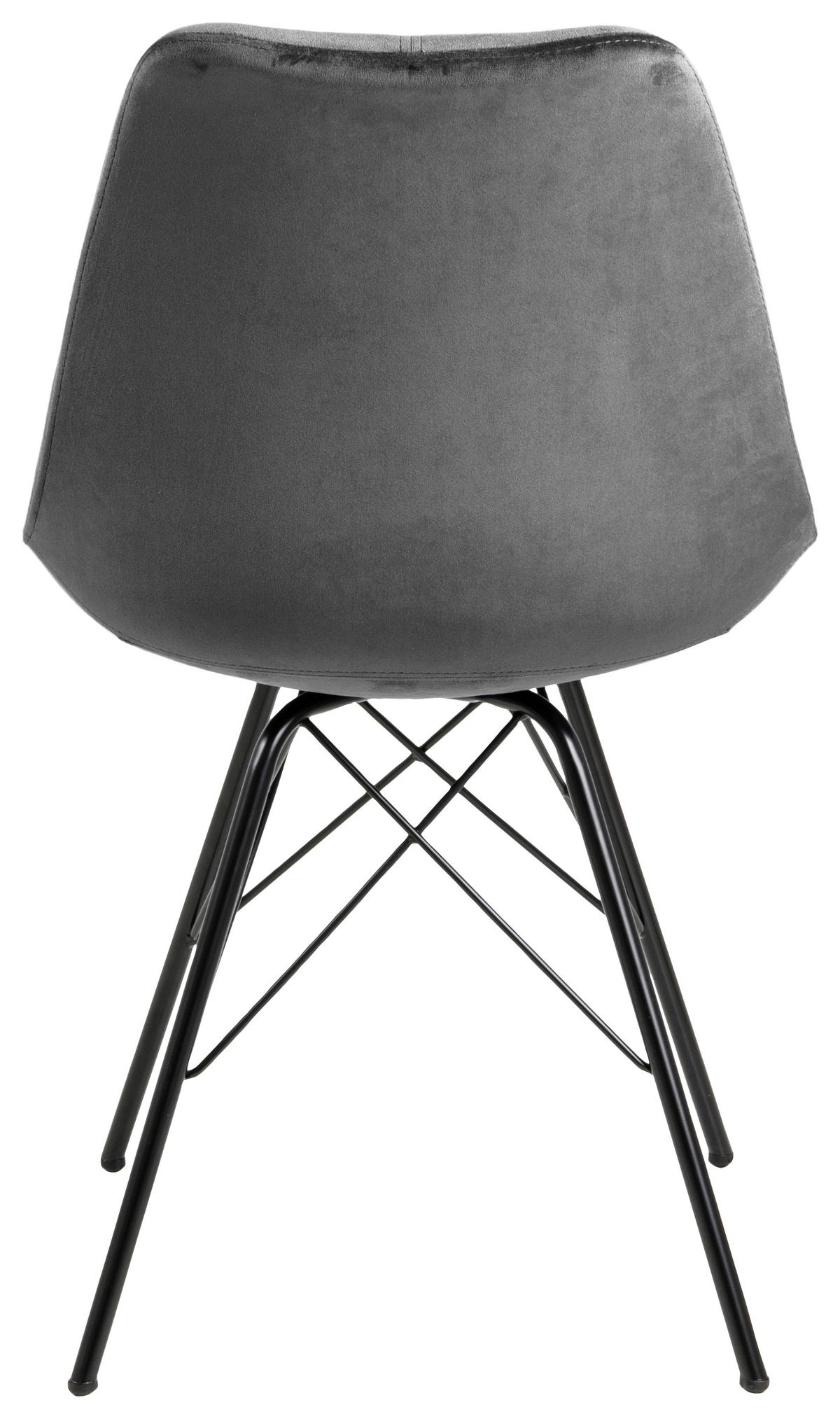 KRZESŁO ERIS - ciemnoszary/czarny, Trend, metal/tkanina (48,5/85,5/54cm) - Carryhome