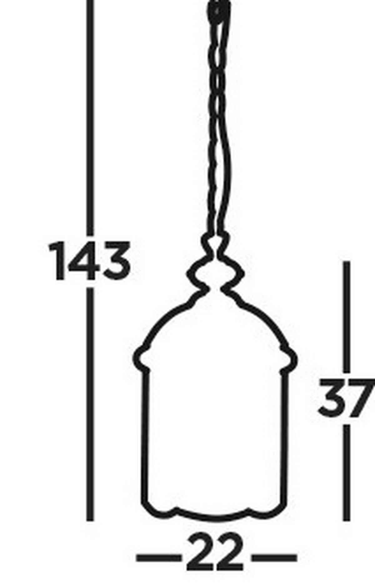 Függőlámpa Bevelled 7133ab - Konventionell, üveg/fém (22/37cm)