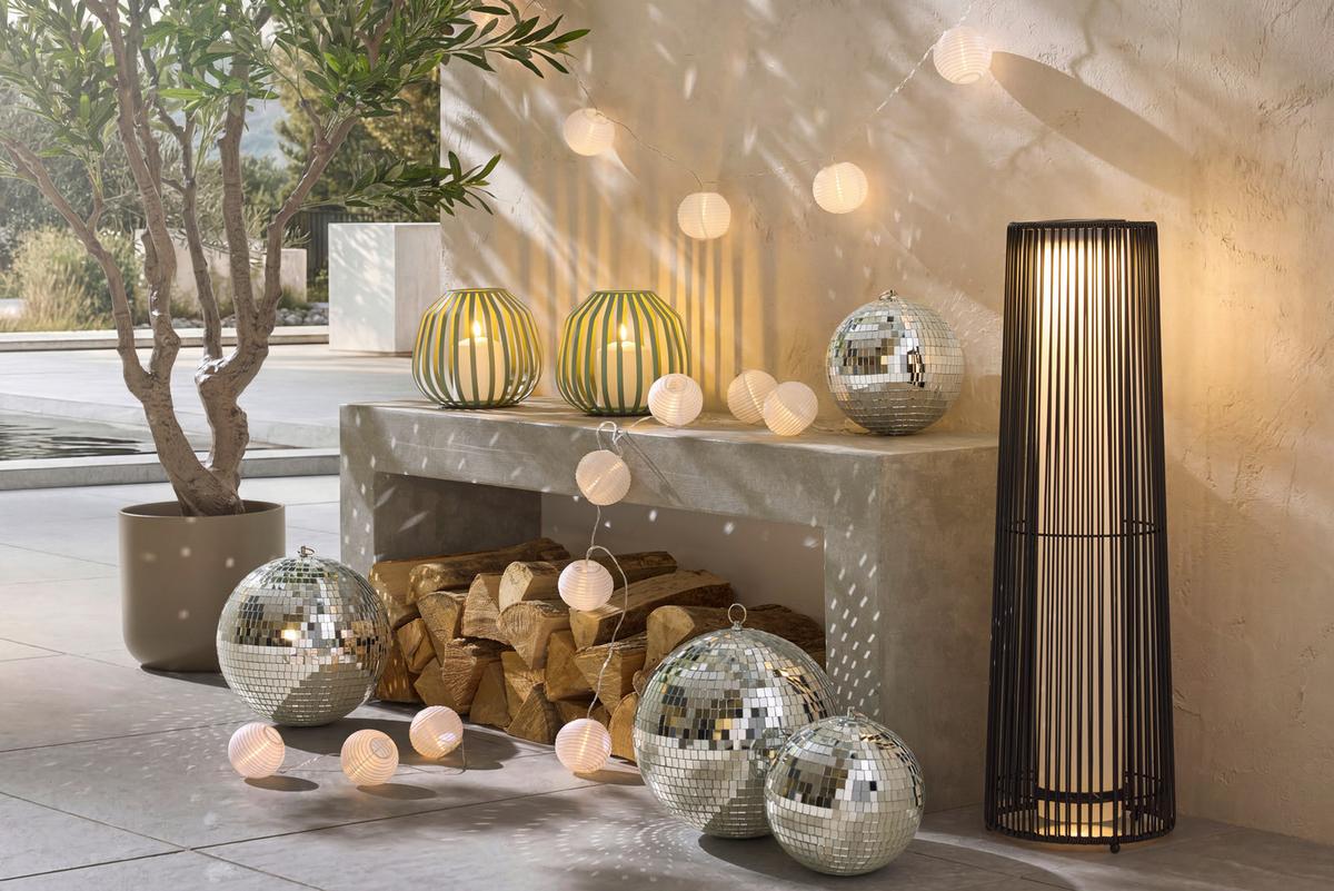 Solarleuchte Lampi Weiß max. 0,6 Watt - Weiß, ROMANTIK / LANDHAUS, Kunststoff/Textil (200cm) - Mömax