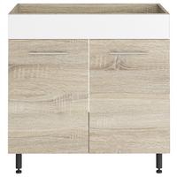 MASCĂ CHIUVETĂ BUCĂTĂRIE CORINA - stejar Sonoma/alb, Modern, plastic/metal (80/82,4/58cm)