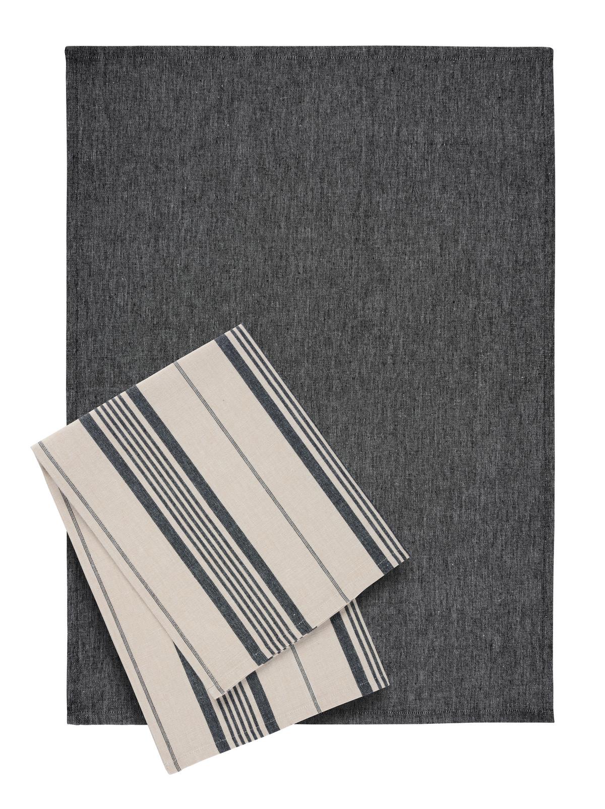 Set prosoape de vase 2/1 HENRY - negru, Modern, textil (50/70cm) - Modern Living