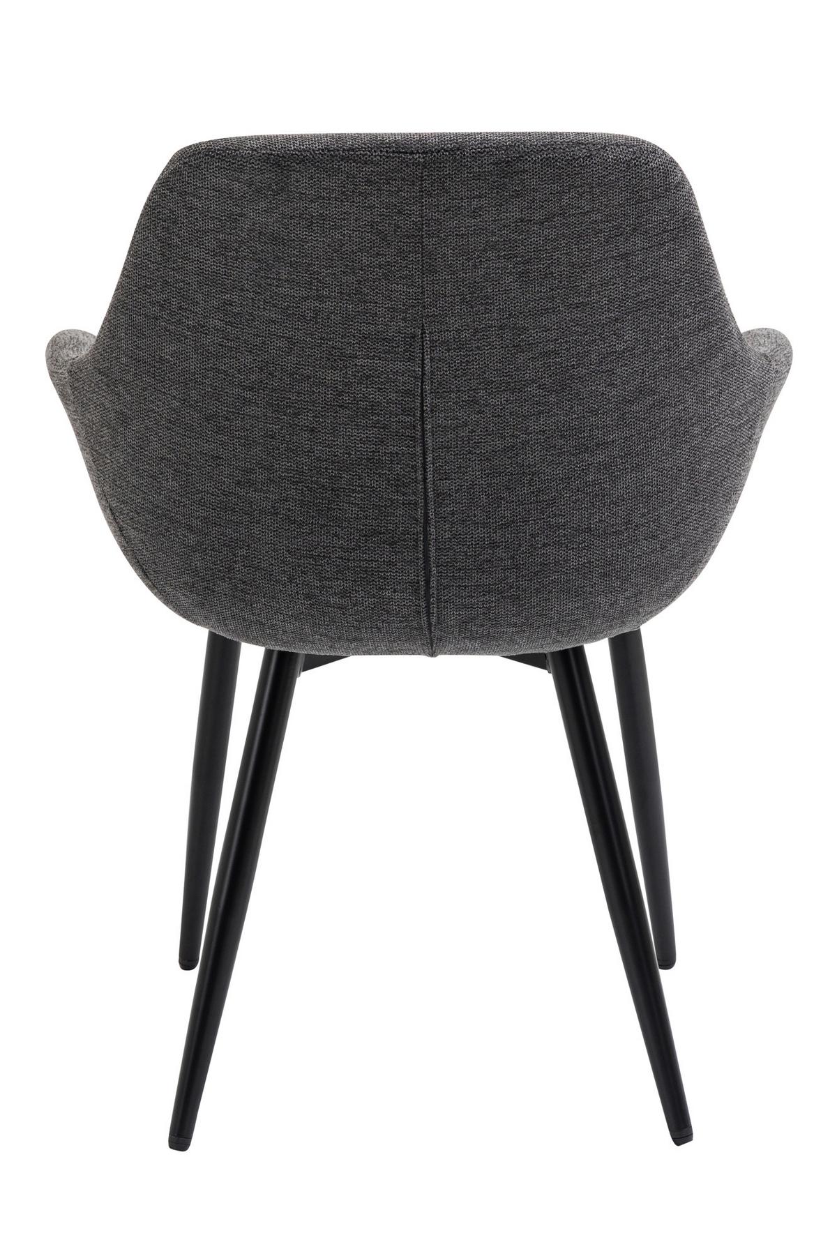 Set Naslanjačev Lena, Antracit, 2-Delni - črna/antracit, Moderno, kovina/tekstil (64/86/59cm) - Livetastic