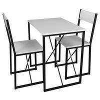 ESSTISCH INSASI M - Weiss/Schwarz, Design, Holzwerkstoff/Metall (72,8/52,7/84,7cm) - MID.YOU