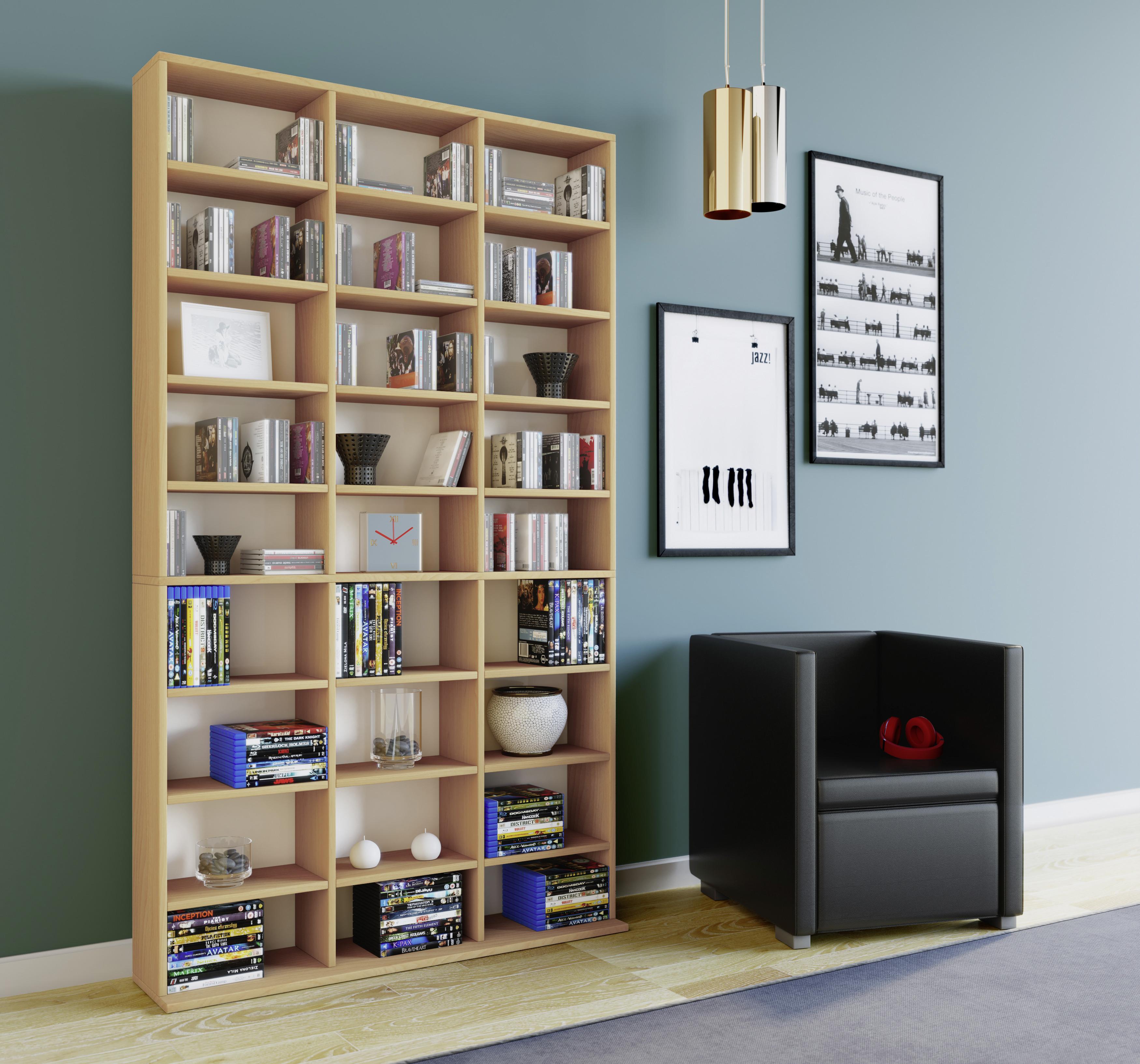 Standregal Megosa Maxi Buchefarben - Buchefarben, KONVENTIONELL, Holzwerkstoff (102/183/18 (23)cm) - MID.YOU