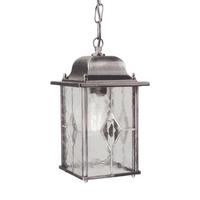 Kültéri Függőlámpa Wx9 - fekete/ezüstszínű, Basics, üveg/fém (34/15,9/15,9cm) - Elstead Lighting