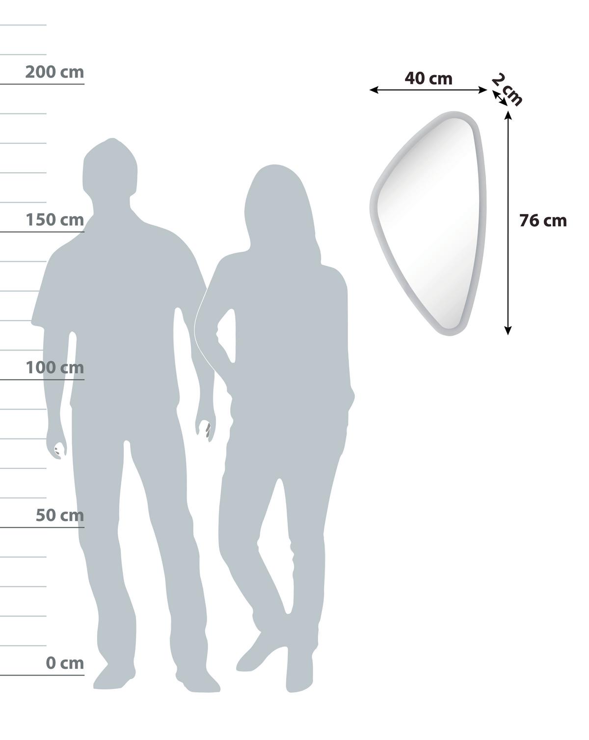 Wandspiegel "Mirror" , verspiegelt - Basics, Glas (40/76/3cm) - MID.YOU