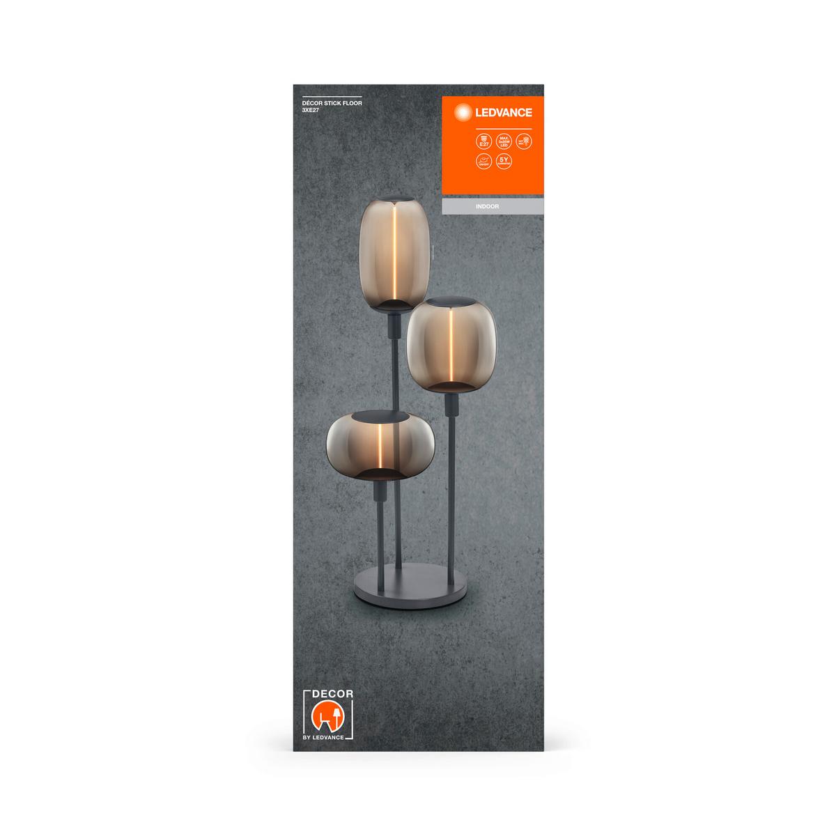 PODSTAWA LAMPY DECOR STICK FLOOR - ciemnoszary, Basics, metal (32/78cm) - Ledvance