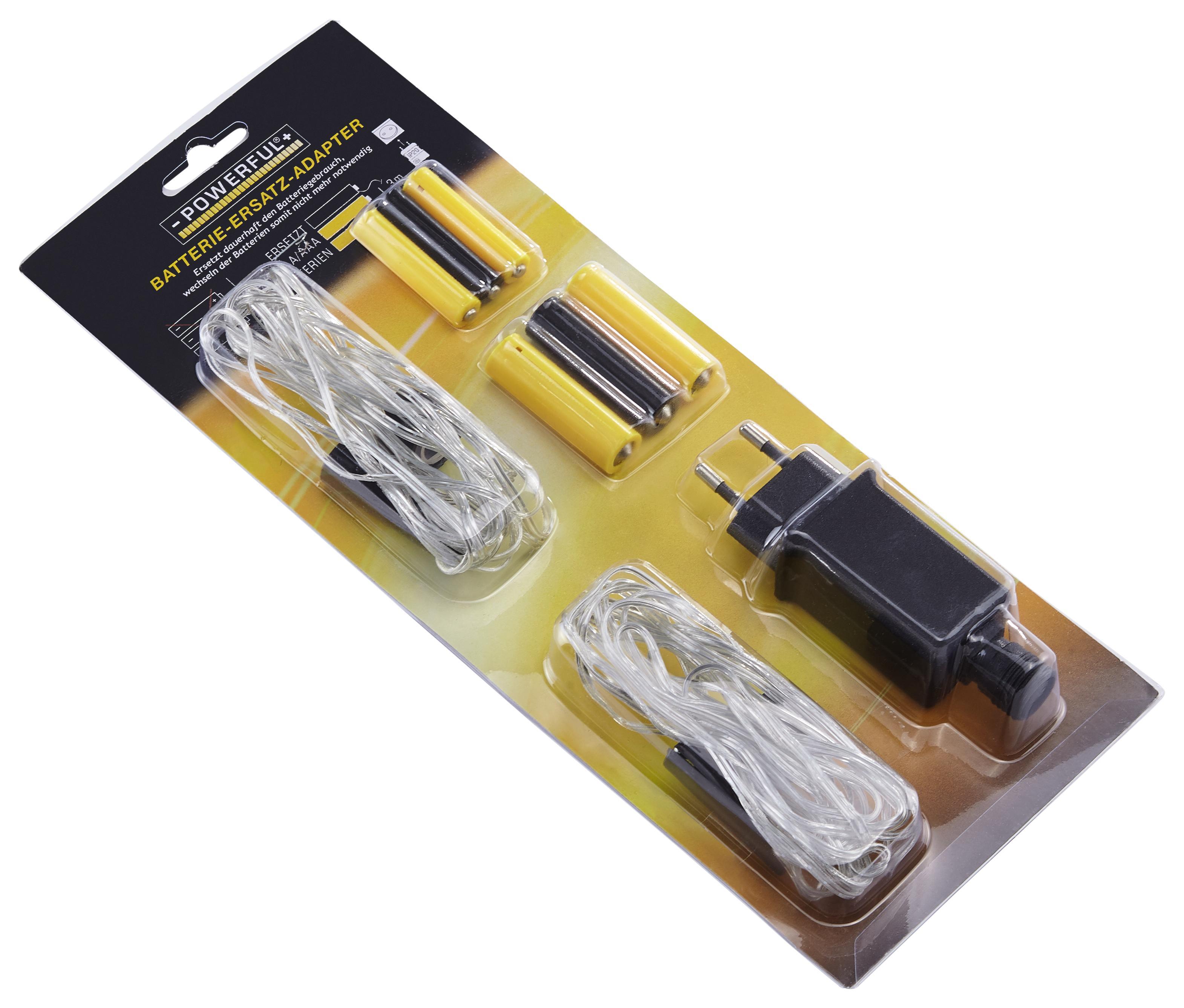 Batterie-Ersatz-Adapter Klaus Schwarz/Gelb - Gelb/Schwarz, Kunststoff/Metall