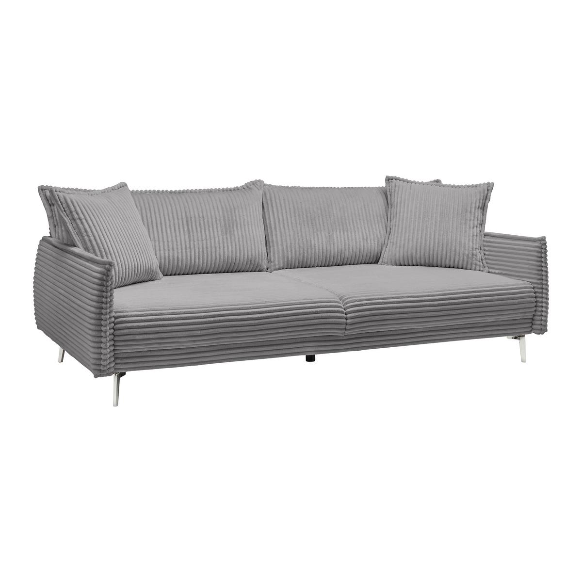 Mega Sofa Kiss - svijetlo siva/boje kroma, Moderno, drvo/metal (241/90/117cm) - Mömax