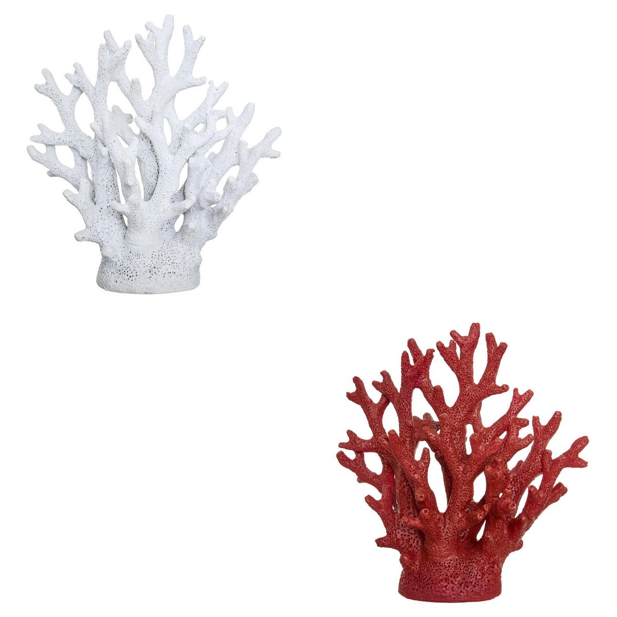 Coral decorativ Ocea cca. 17x8,5 cm - alb/roșu, Basics, plastic (17/17/8,5cm)