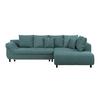Kutna Garnitura Mendoza - siva/boje petroleja, Design, tekstil/drvo (309/197cm) - Modern Living