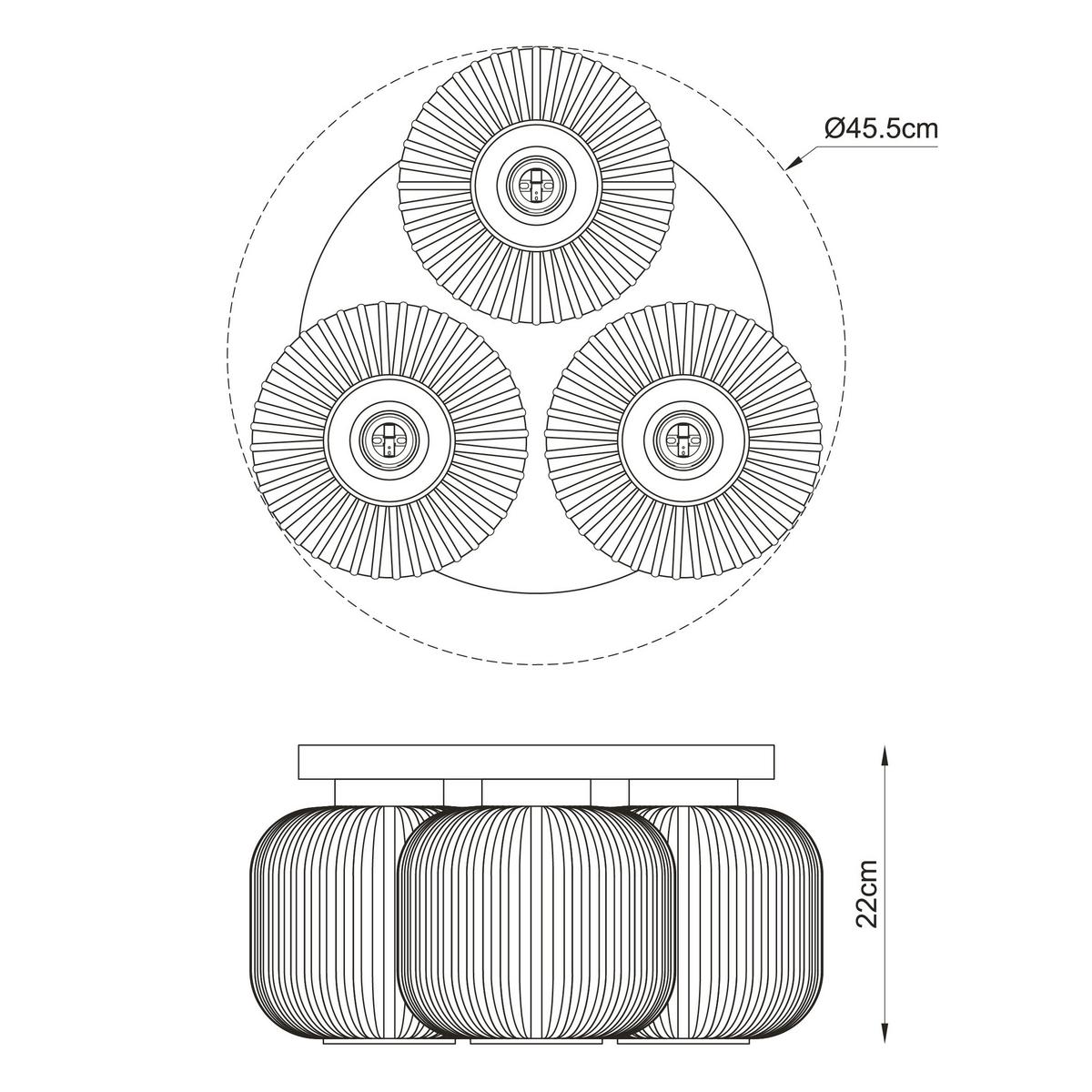 LAMPA SUFITOWA ANNA - biały, Trend, metal/drewno (45.5/22cm) - Collet's Monde