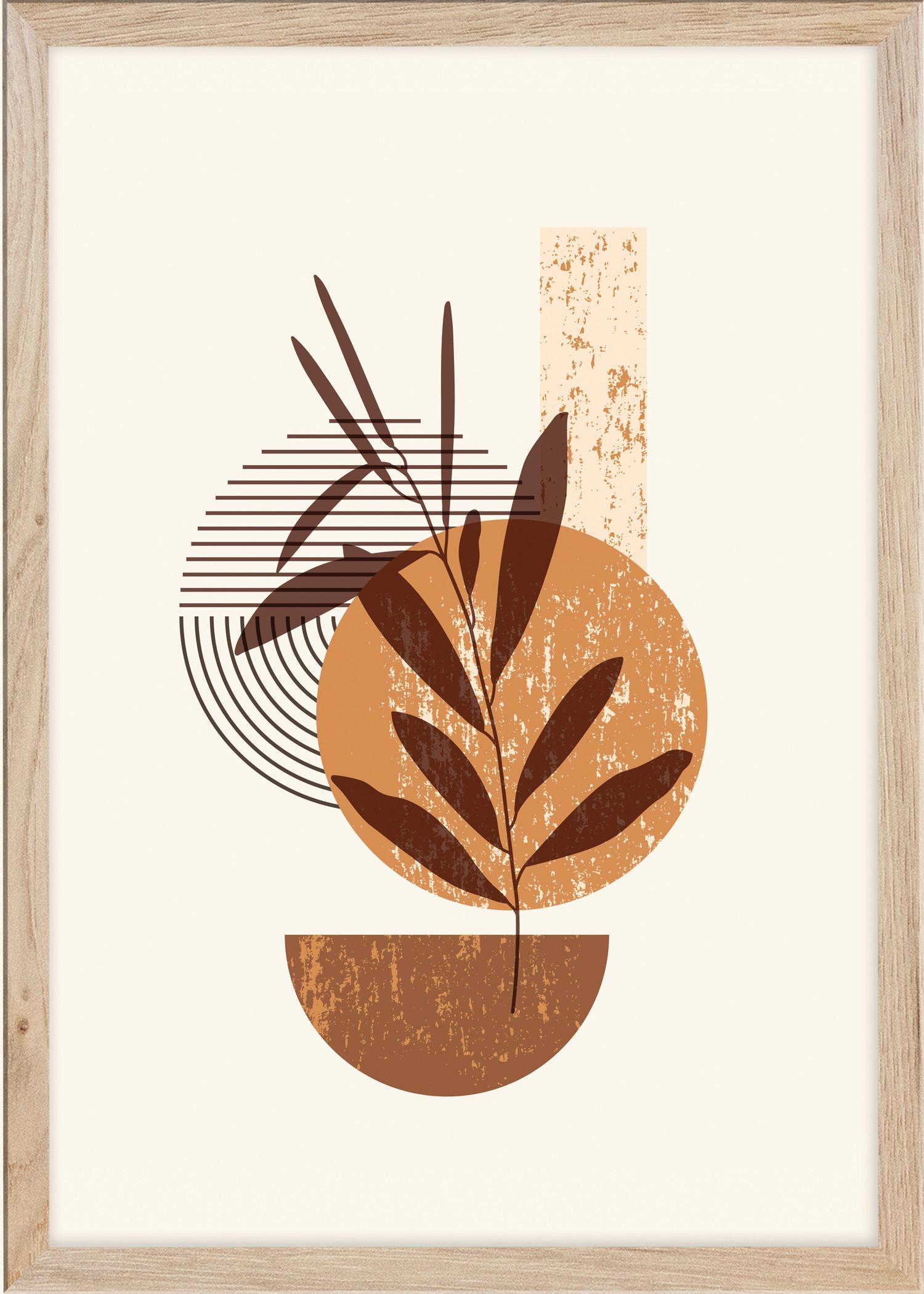 Tablou cu ramă Vous cca. 30x40 cm - maro/bej, hârtie/material pe bază de lemn (30/40cm) - Modern Living