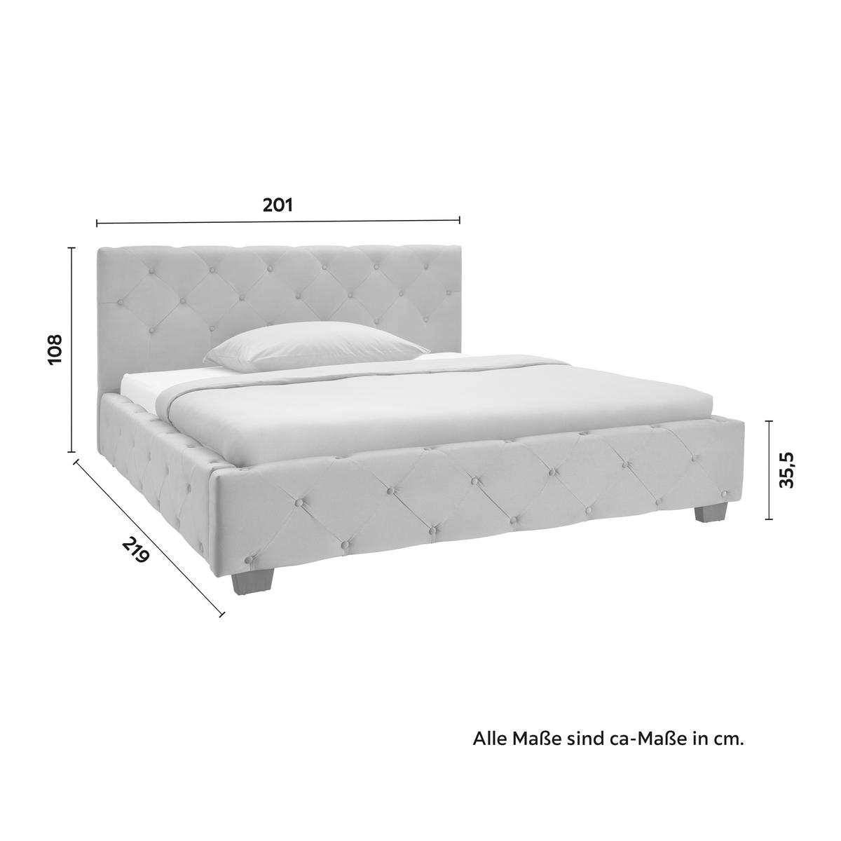 Tapecirani Krevet Lina - siva/crna, Moderno, drvo/metal (180/200cm) - Bessagi Home
