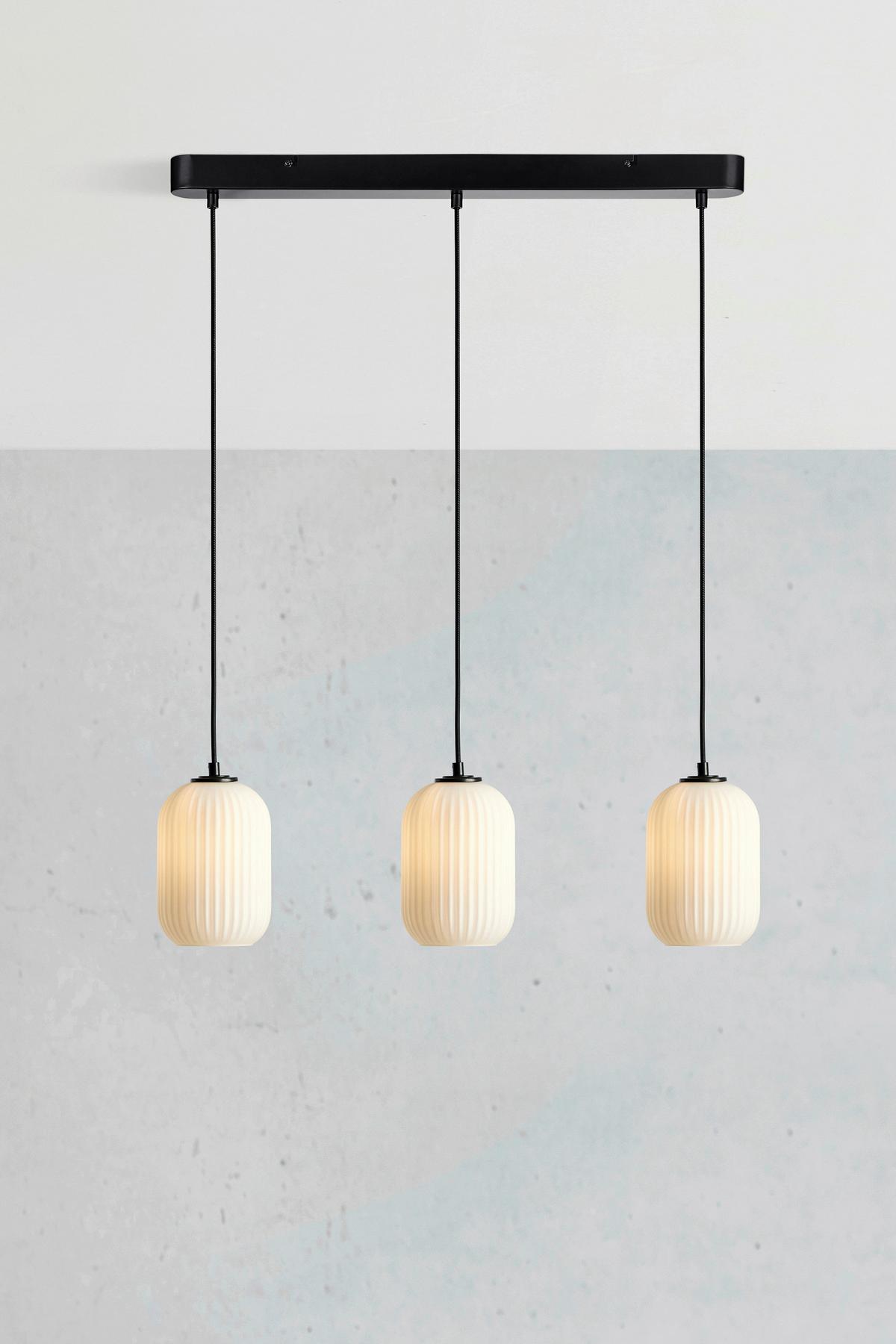 Hängeleuchte Cava Pendant max. 40 Watt - Schwarz/Weiß, Basics, Glas/Metall (14/72/172cm) - Markslöjd