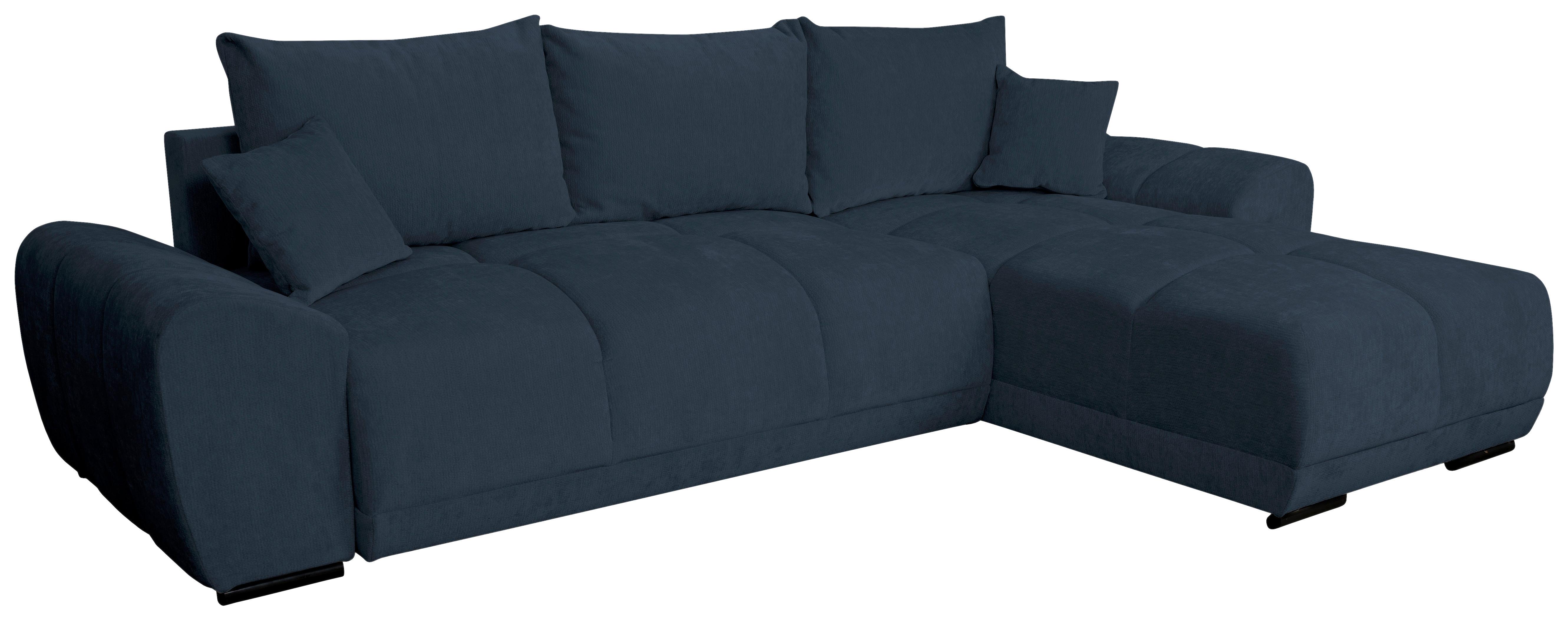 Kutna Garnitura Bonn - tamno plava/crna, Moderno, tekstil/plastika (296/182cm)