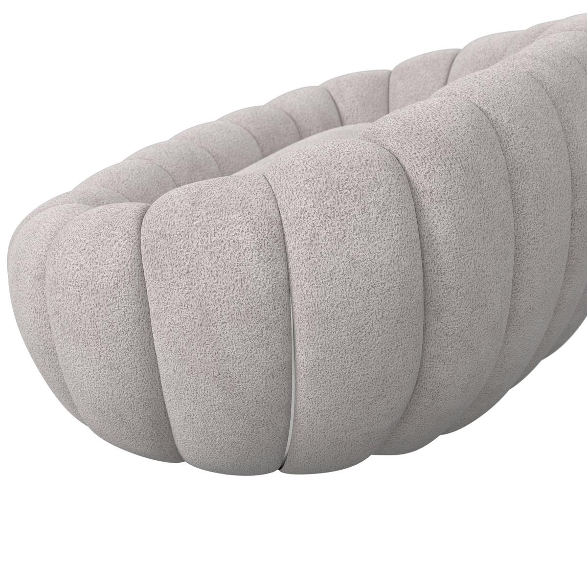 Sofa Lena Chenille Hellgrau - Greige, MODERN, Holz/Textil (150/62/92cm)