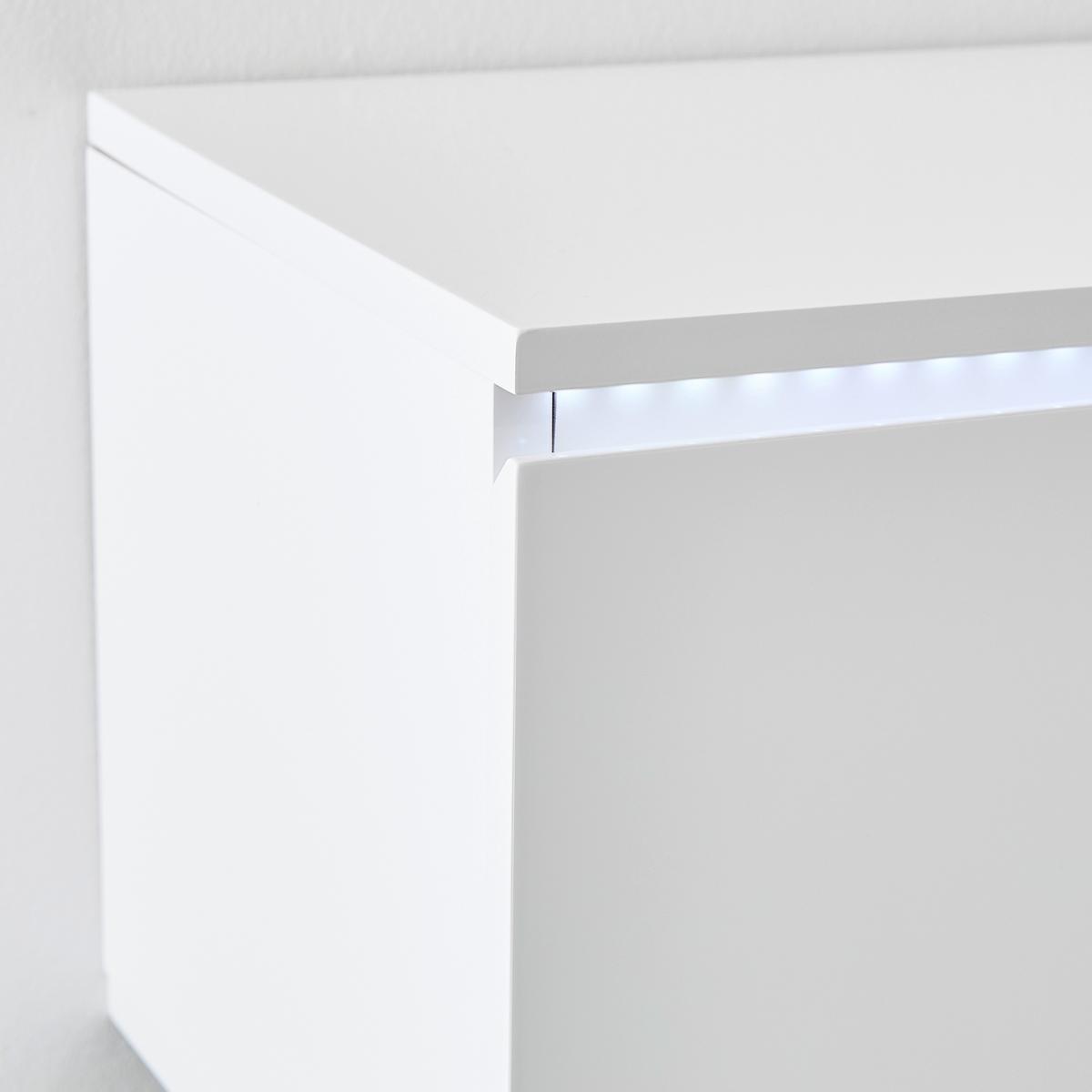 KOMODA NISKA HANGMEN - biały wysoki połysk, Trend, materiał drewnopochodny (180/30/33cm) - Xora