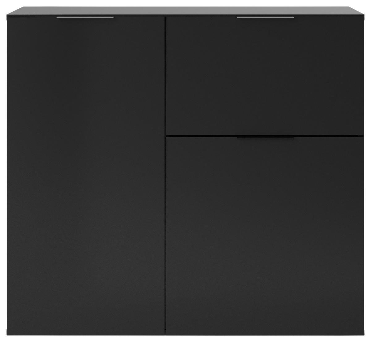 KOMODA DARK 1 - czarny, Konventionell, materiał drewnopochodny/tworzywo sztuczne (90/80/32cm) - MID.YOU
