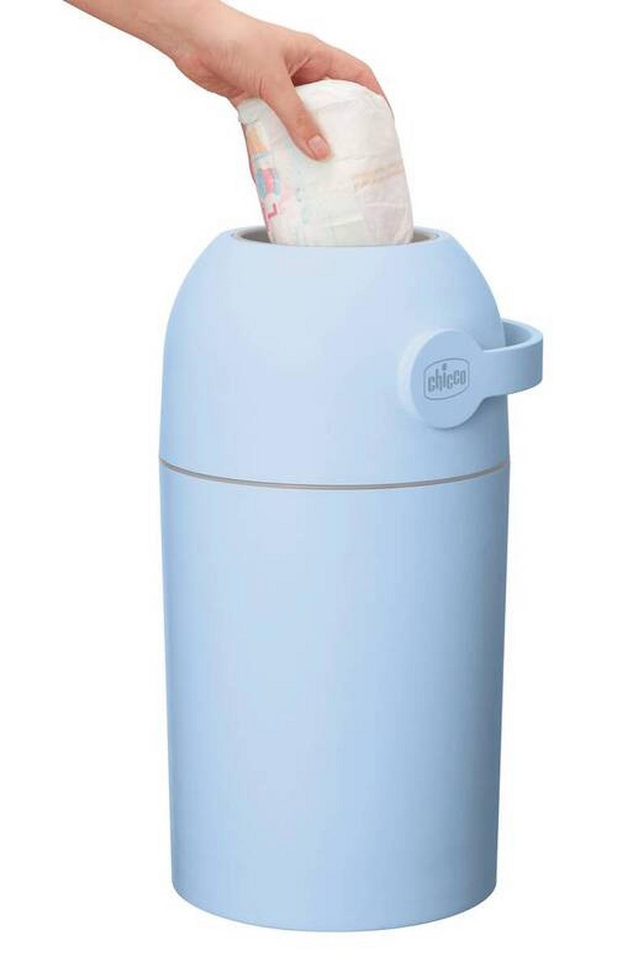 KOSZ NA PIELUCHY WINDELEIMER ODOUR OFF - jasnoniebieski, Basics, tworzywo sztuczne (23/48/23cm) - Chicco