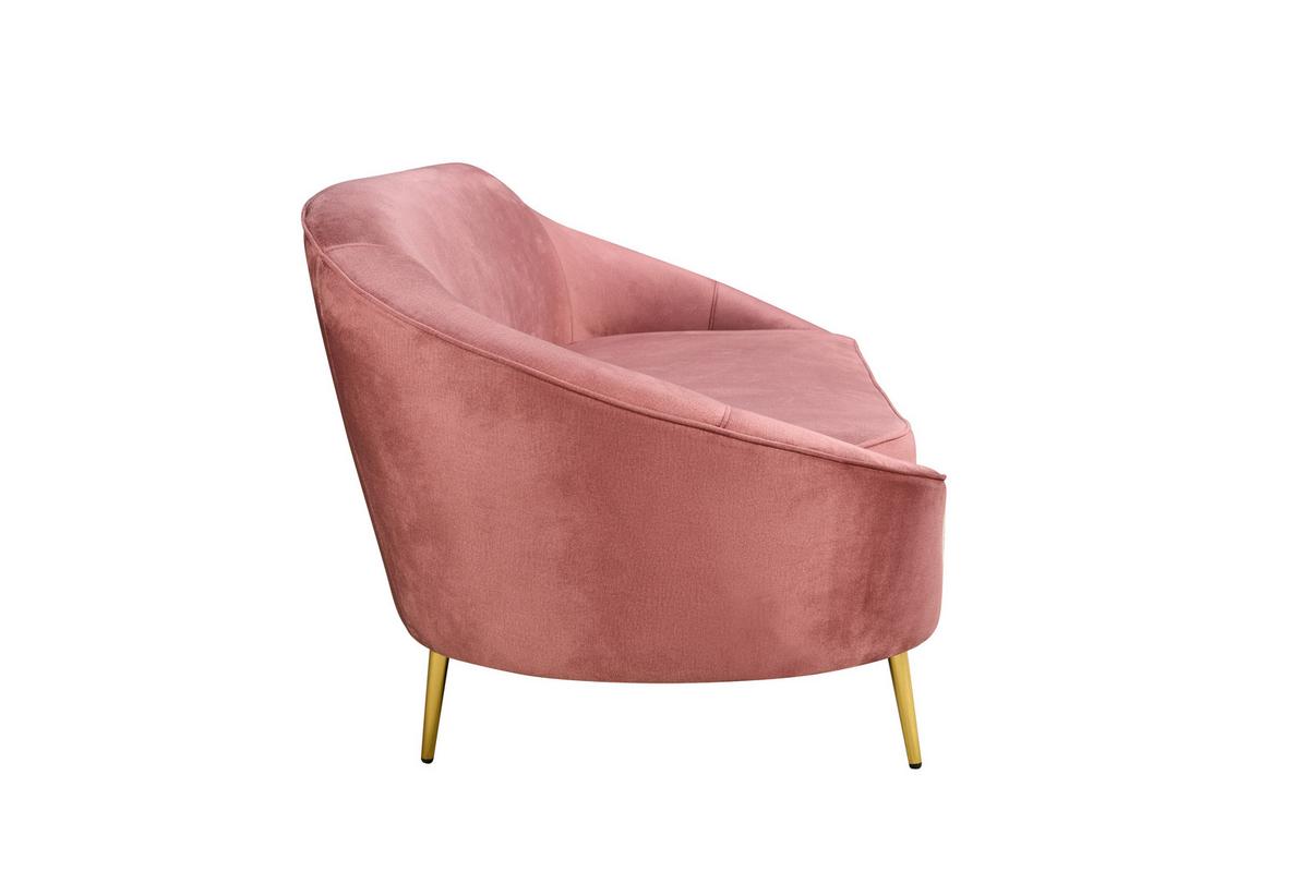 Sofa Olivia - zlatne boje/prljavo ružičasta, Moderno, drvo/metal (211/82/88cm) - Mömax