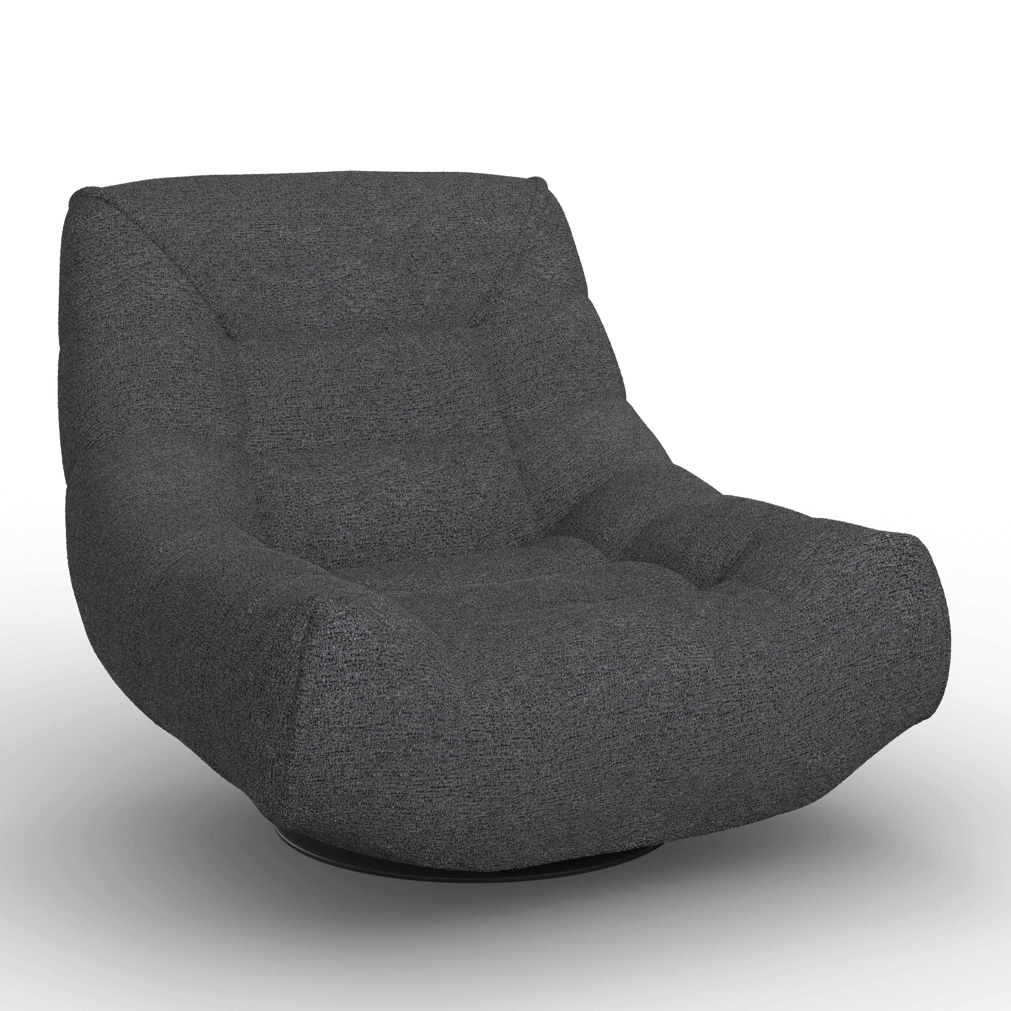 RELAXFÅTÖLJ LORENA - svart, Modern, metall/textil (101/83/95cm) - Bessagi Home