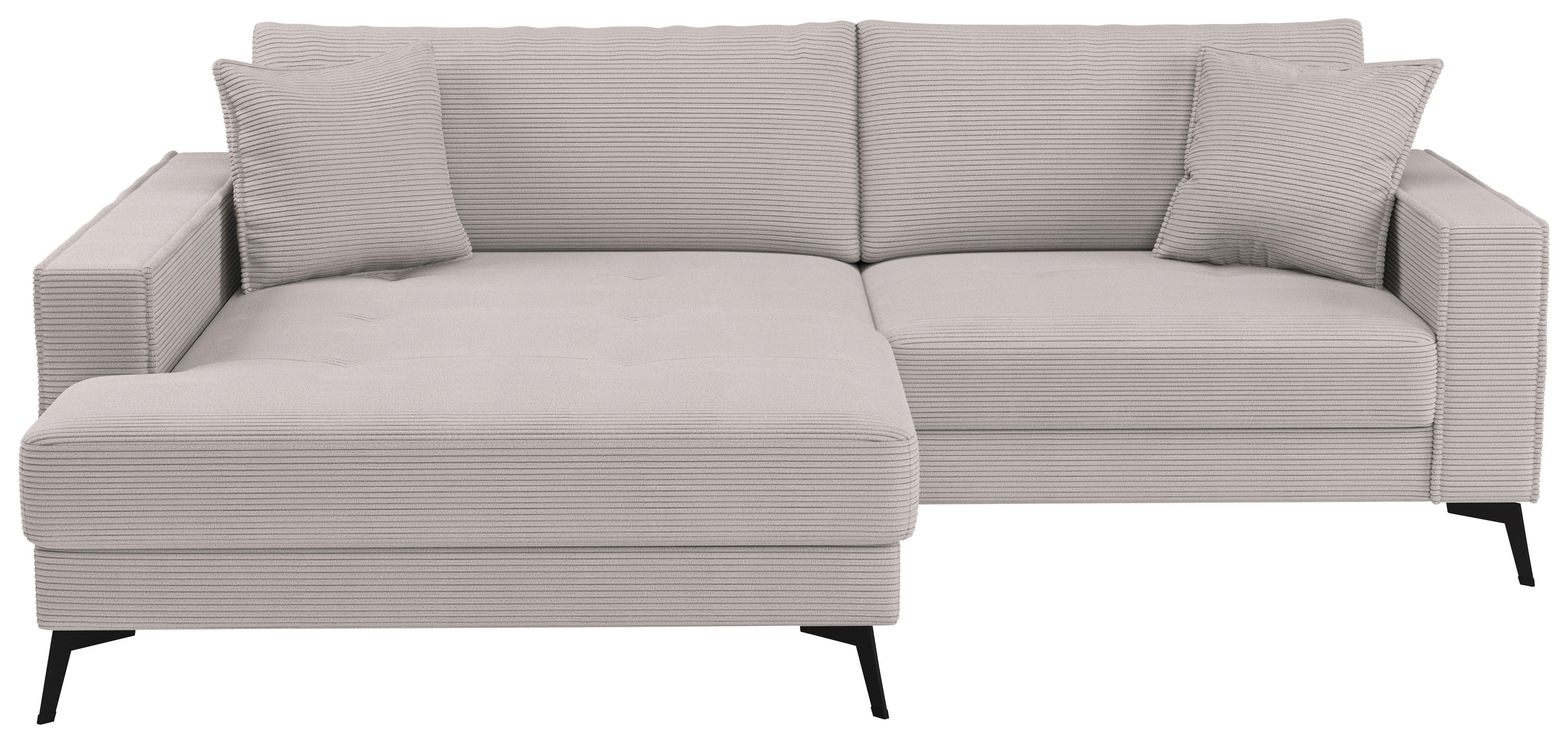 Ugaona Garnitura Ted - svetlobraon/crna, Trendi, tekstil/metal (174/228cm) - Modern Living