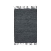 Fleckerlteppich Julia 2 in Dunkelgrau ca. 70x130cm - Dunkelgrau, ROMANTIK / LANDHAUS, Textil (70/130cm) - Modern Living