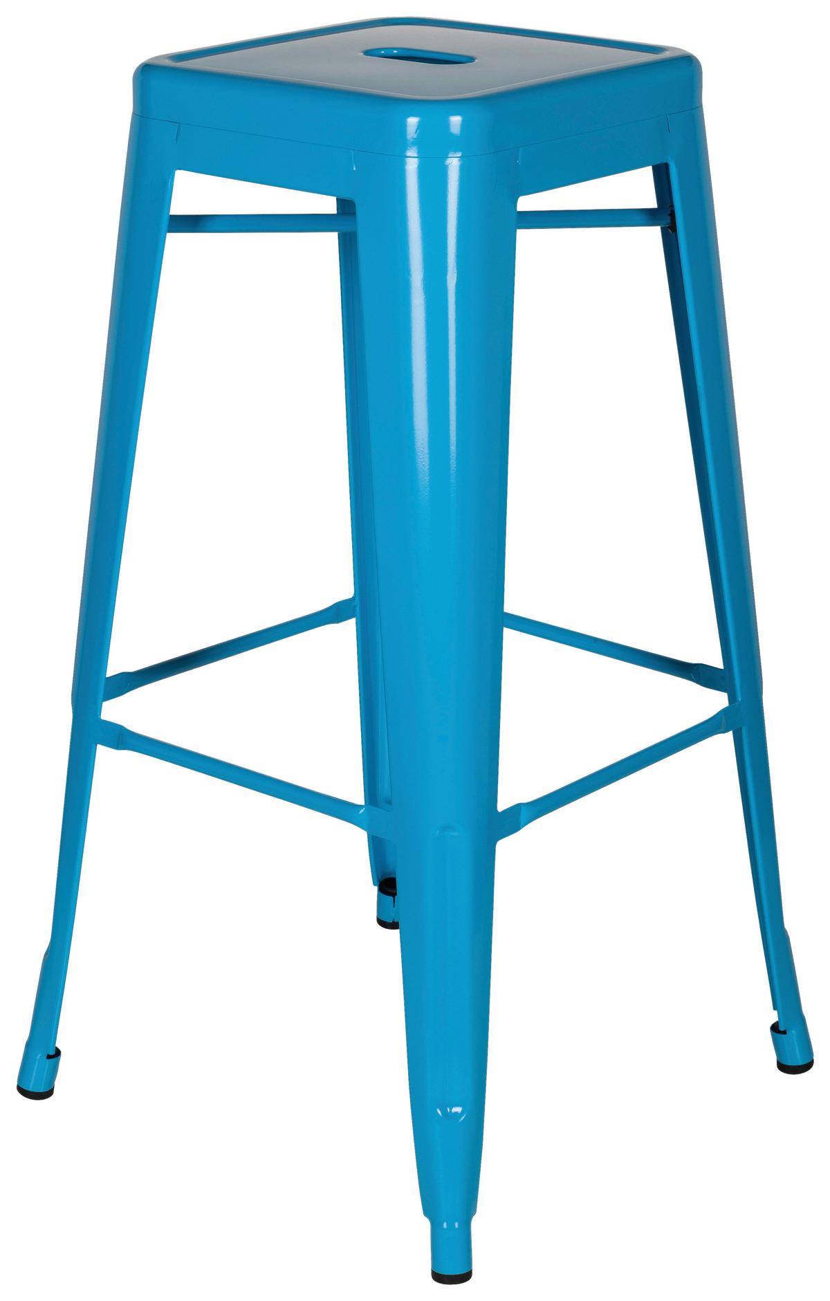 Barski Stol Vantaggio High, Svetlo Modra - svetlo modra, Basics, kovina (44/77/44cm) - MID.YOU