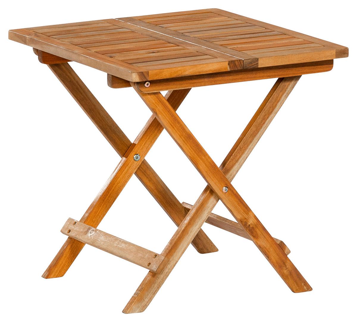 Gartenbeistelltisch Akaziefarben ca. 50x50x50cm - Akaziefarben, KONVENTIONELL, Holz (50/50/50cm) - Gardenson