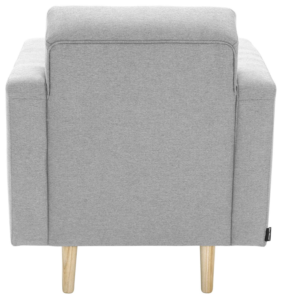 Polstersessel Jasmin Hellgrau Flachgewebe - Eschefarben/Hellgrau, MODERN, Holz/Textil (75/81/83cm) - Max Winzer