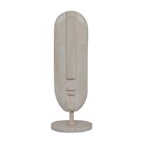 Skulptur Ahyv Beige - Beige, Basics, Stein/Metall (13/37/13cm)