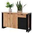 Sideboard Schwarz/Natur - Schwarz/Naturfarben, LIFESTYLE, Holz/Holzwerkstoff (135/80/40cm) - Zandiara Sideboard Schwarz/Natur - Schwarz/Naturfarben, LIFESTYLE, Holz/Holzwerkstoff (135/80/40cm) - Zandiara