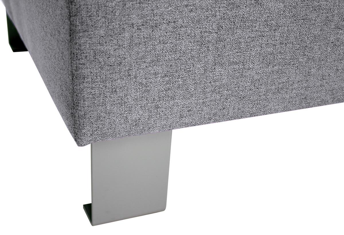 HOKER TIM - EXKLUSIV- - kolor srebrny/jasnoszary, Design, metal/tkanina (62/41/62cm) - Xora