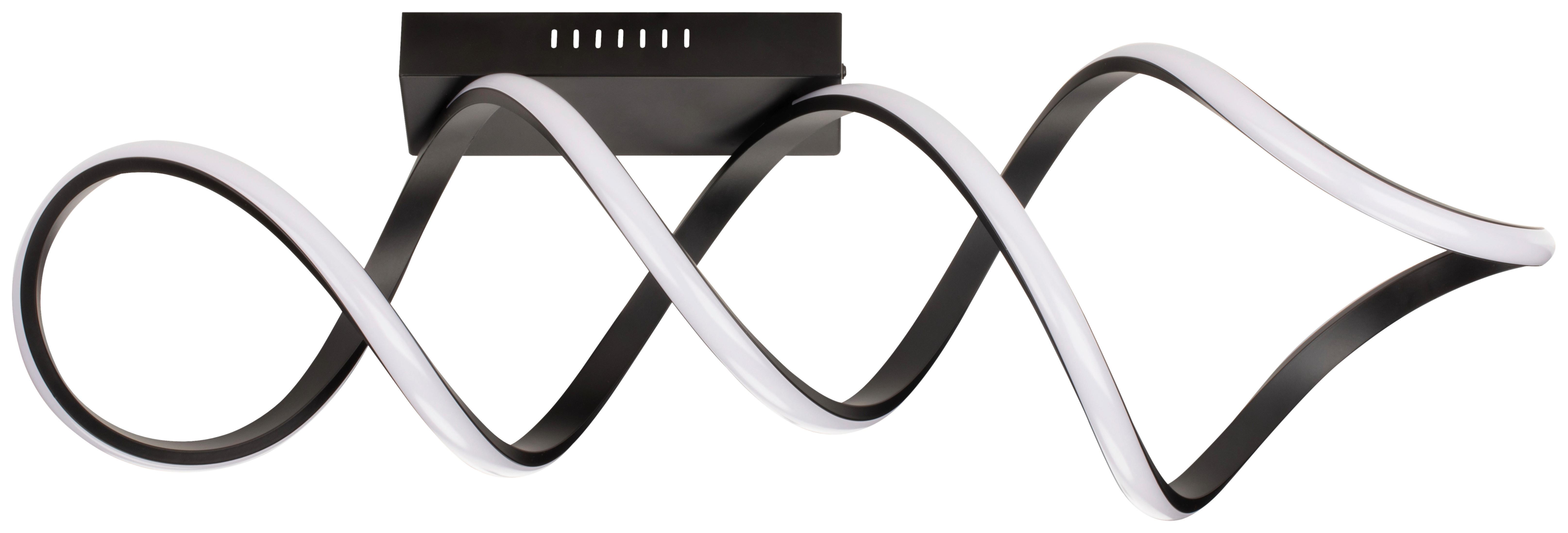 Stropna Led-svetilka Ubop - črna, Moderno, kovina (60/18/23cm) - Modern Living