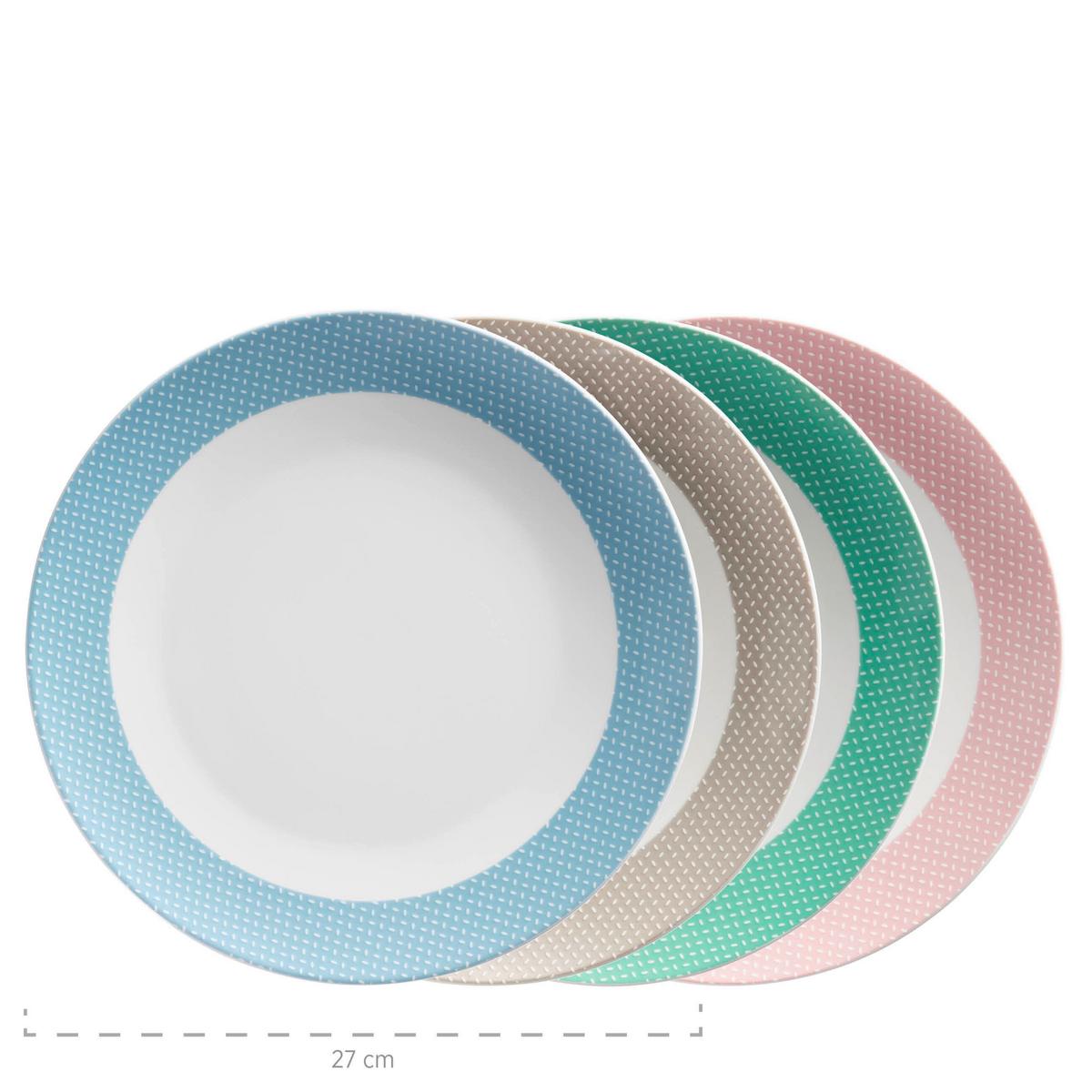 KOMBISERVICE KOMBISERVICE, 934065 - Pastellblau/Hellrosa, Basics, Keramik - Mäser