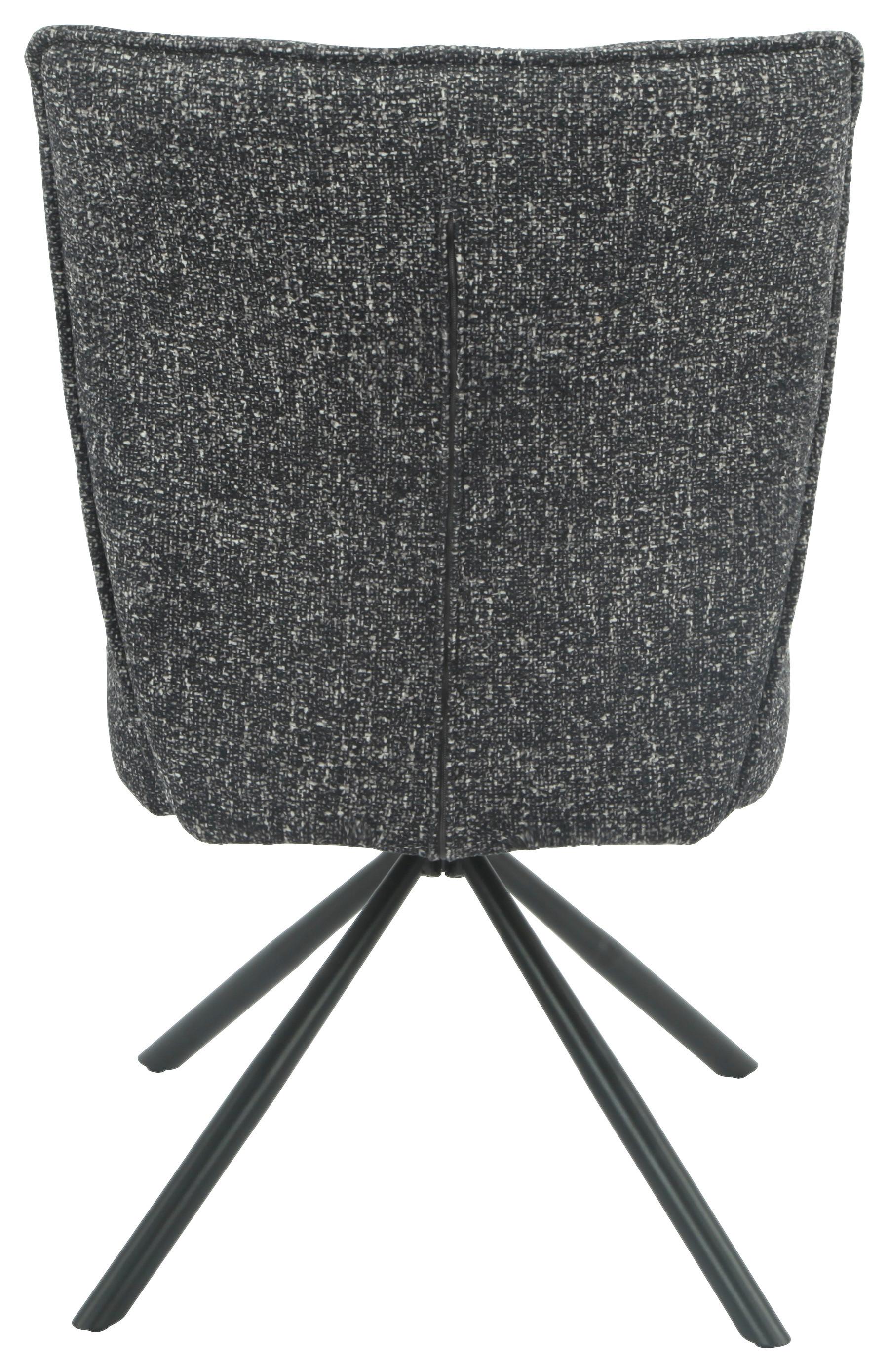 STOL ELLEN GIGA S - svart/antracit, Modern, metall/textil (49/90,5/65,5cm) - Premium Living