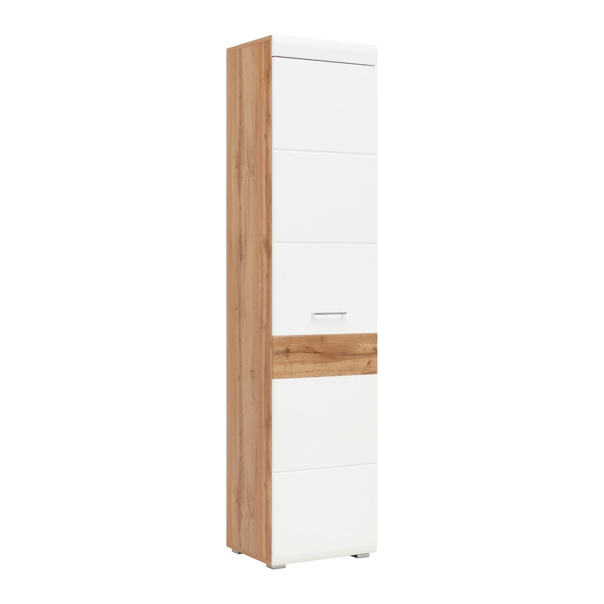 Garderobenschrank in Weiss/Eichefarben - Weiss/Eichefarben, Konventionell, Holzwerkstoff (46/200/40cm) - Mömax