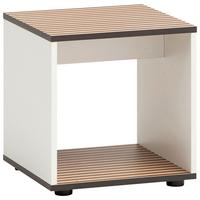 Kopalniški Tabure Katta, Bela, Barva Hrasta - barve hrasta/bela, Moderno, leseni material (40/42/40cm) - Stylife