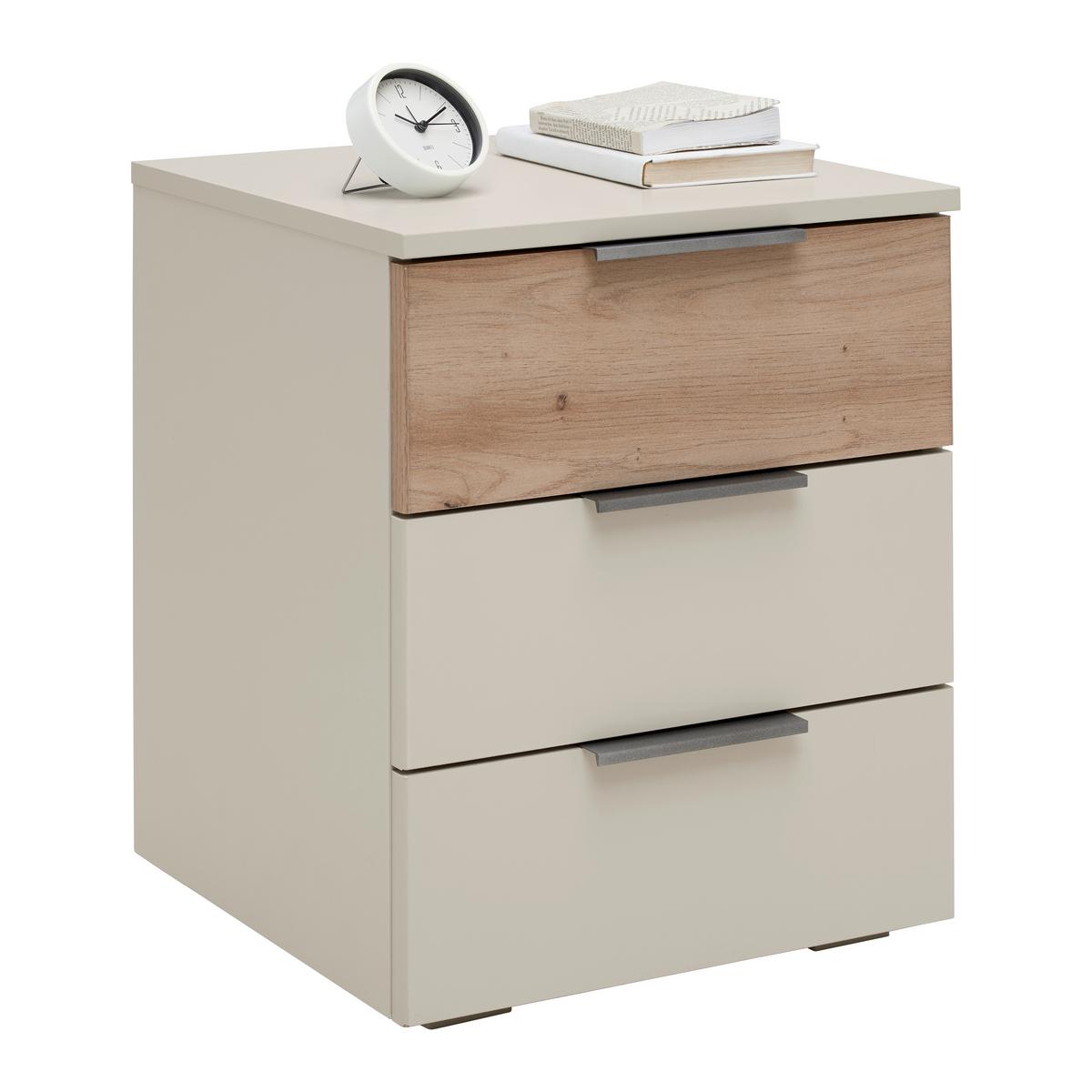 Set Noćnih Ormarića Ellmau - bijela/hrast Artisan, Konvencionalno, drvni materijal/metal (40/52cm) - Premium Living
