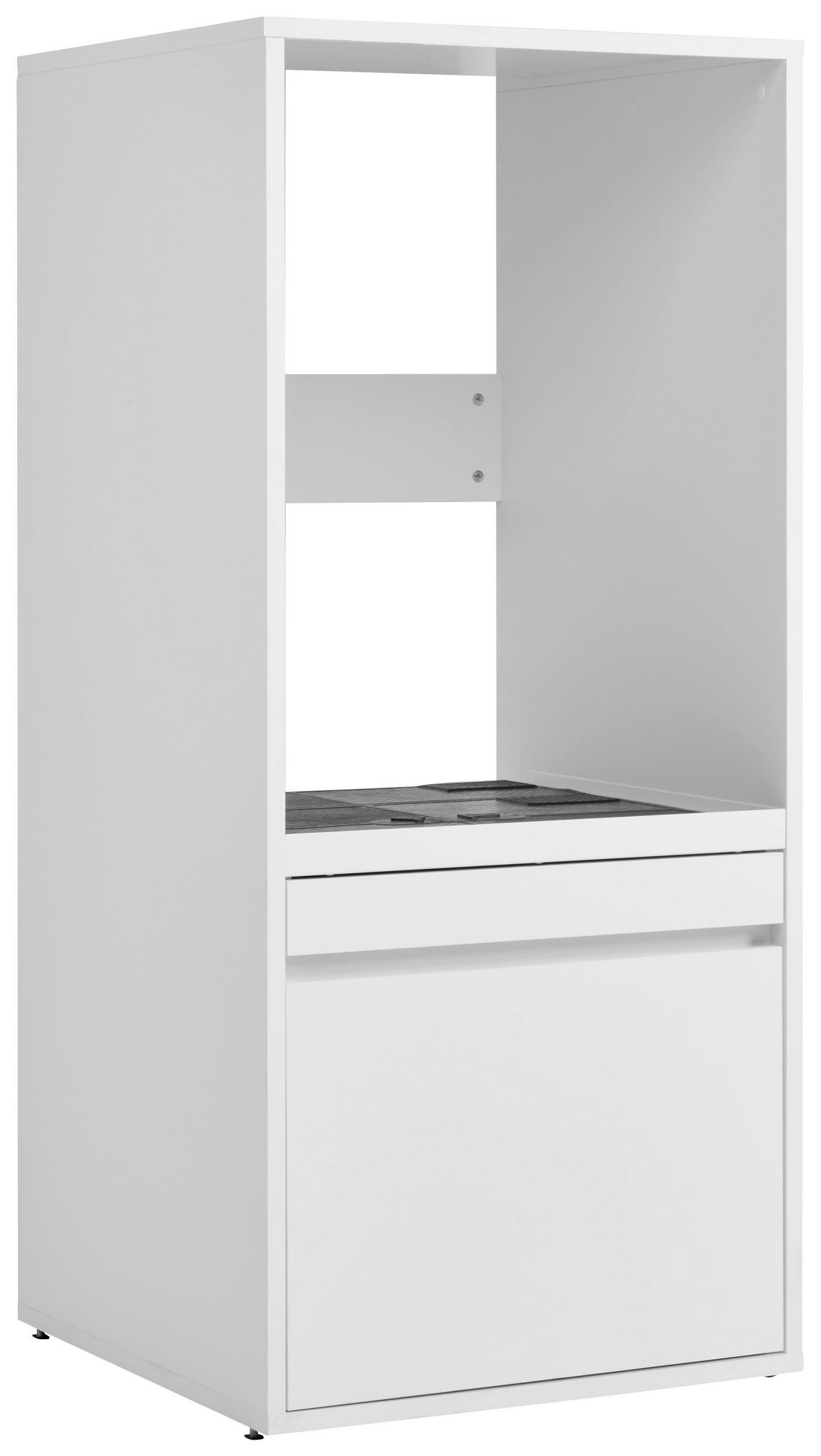 SZAFKA NA PRALKĘ LIV - biały, Basics, materiał drewnopochodny (67,5/151,8/67,5cm) - Xora