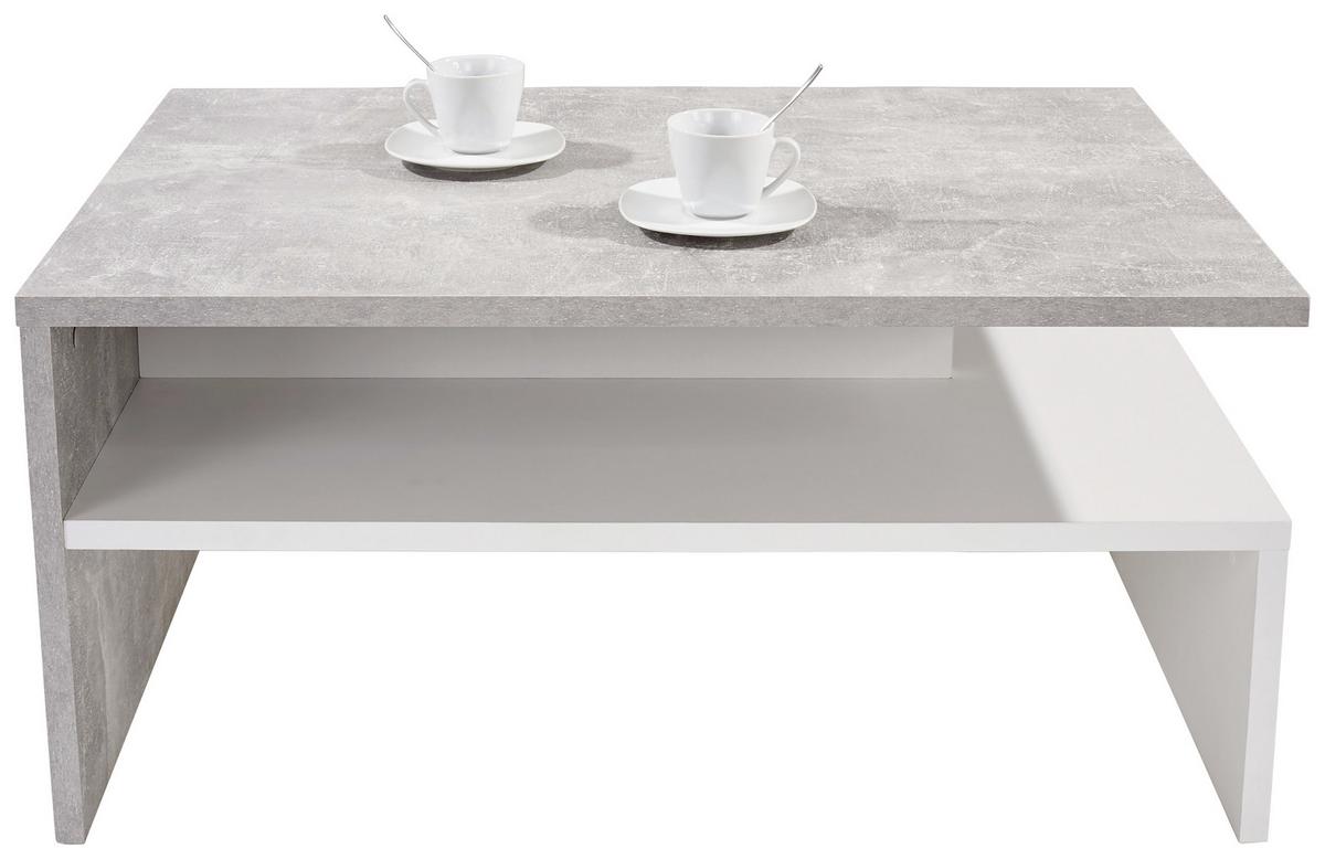 Măsuță de cafea LAURA - alb/gri, Modern, material pe bază de lemn (90/42/60cm) - Modern Living